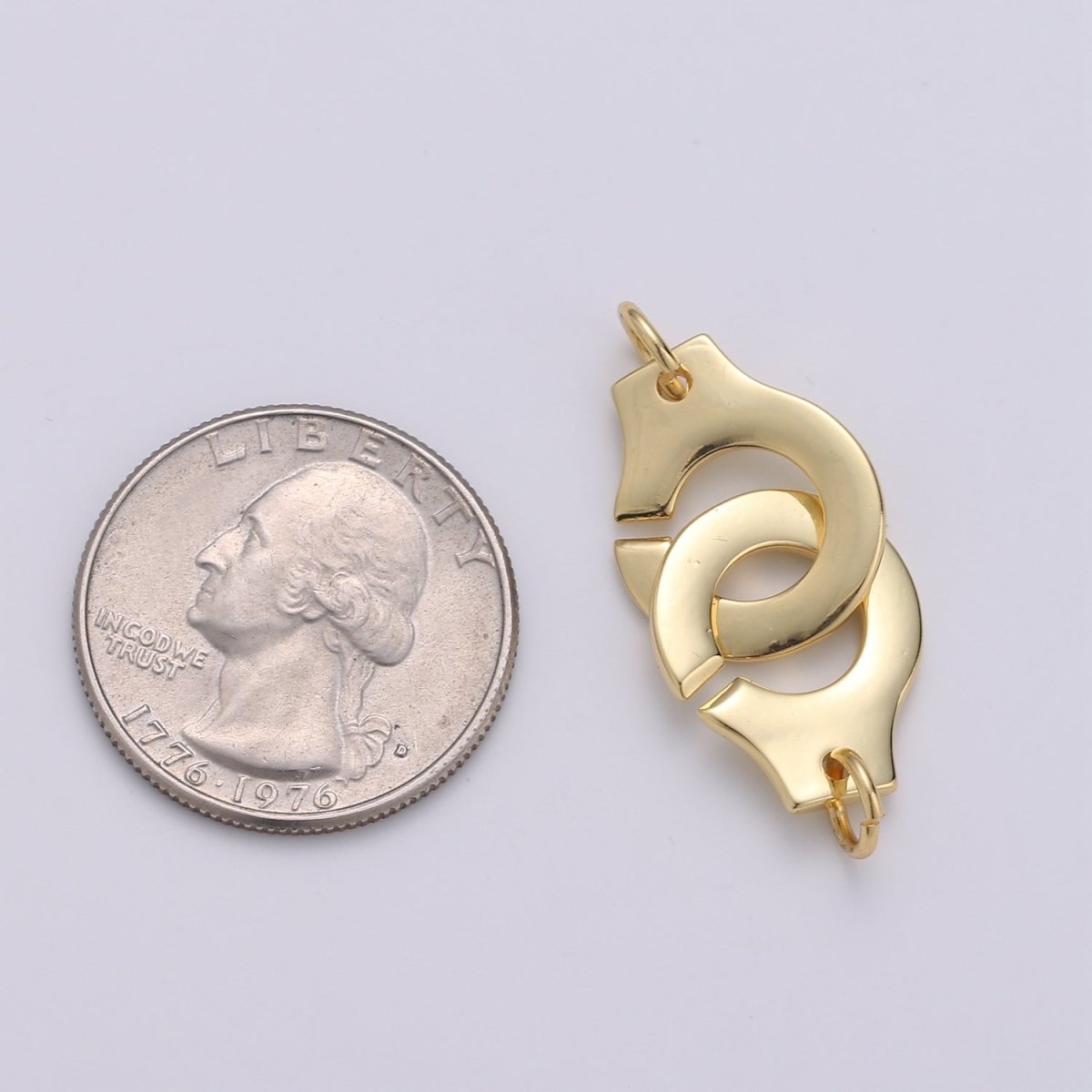Hand Cuff Charm Connector Gold Filled Clasp Connectors For DIY Necklace Bracelet Anklet Jewelry Making L-089 - DLUXCA