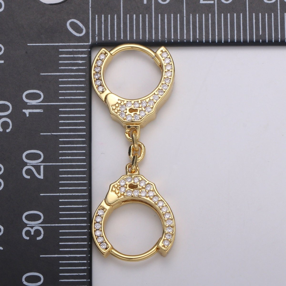 Handcuffs Gold Filled Huggies K-468 - DLUXCA