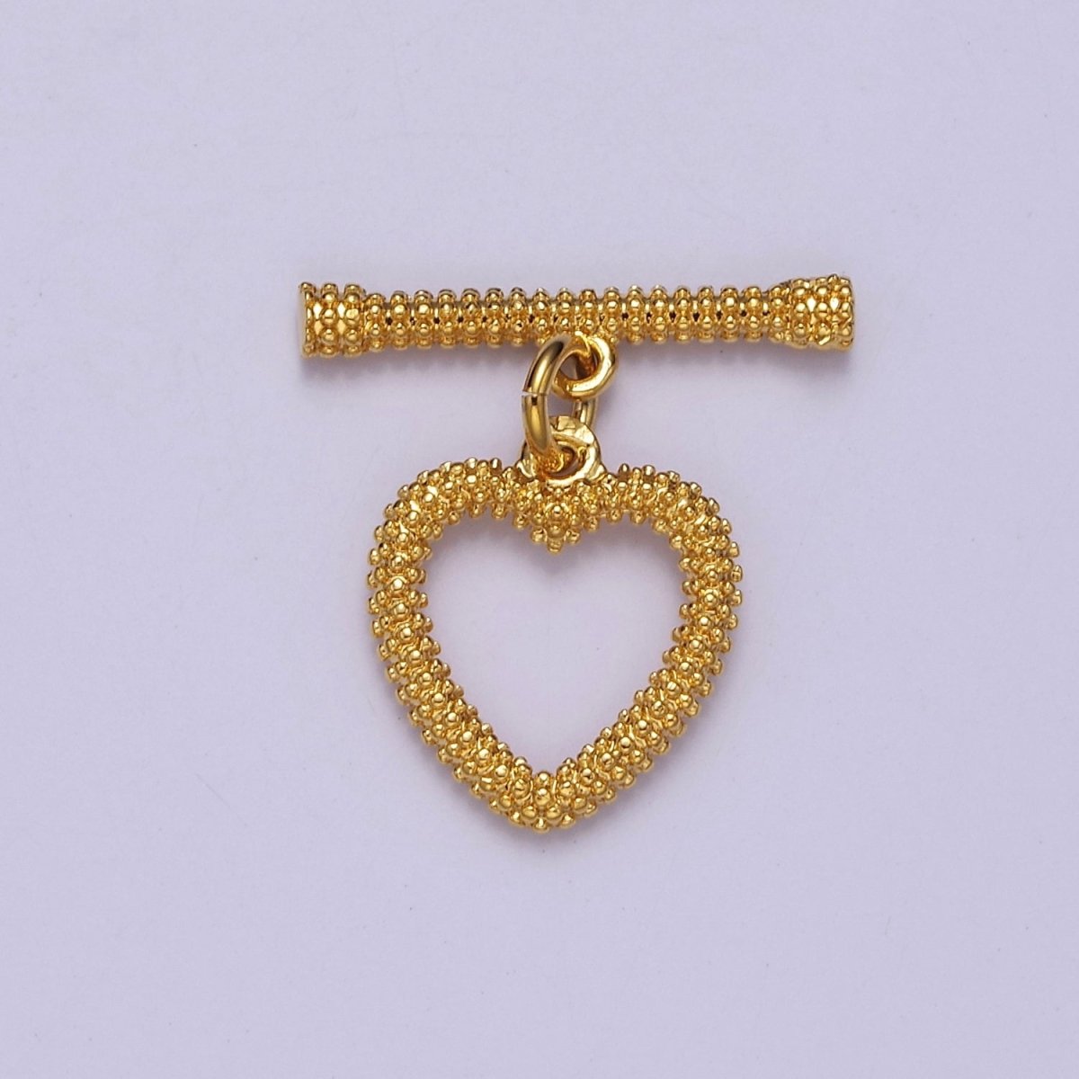 Heart Toggle Clasp Connector, 24k Gold Filled Toggle Clasp, Jewelry End Clasp for Bracelet, Necklace Closure L-644 L-682 L-683 - DLUXCA