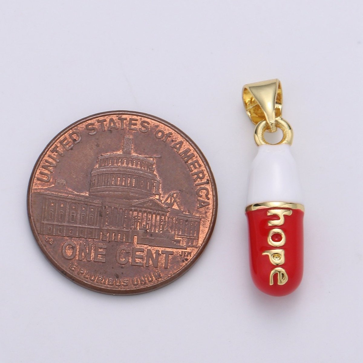 Hope Capsules Gold Filled Pendants Charm Pink Black Teal Red Blue Enamel J- 251~J- 255 - DLUXCA