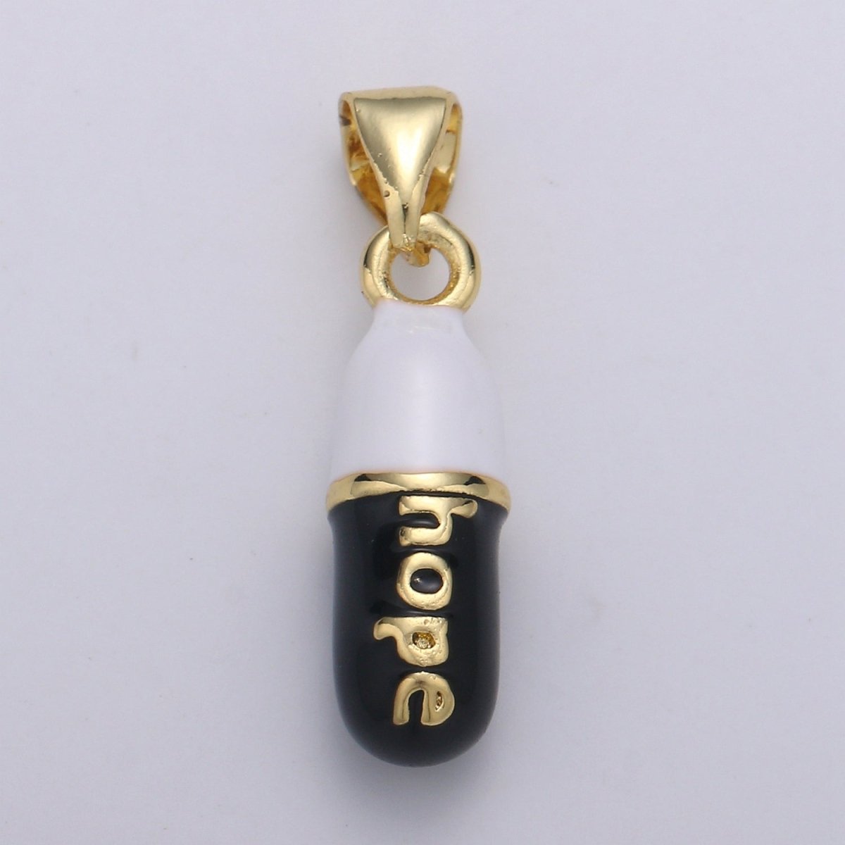 Hope Capsules Gold Filled Pendants Charm Pink Black Teal Red Blue Enamel J- 251~J- 255 - DLUXCA