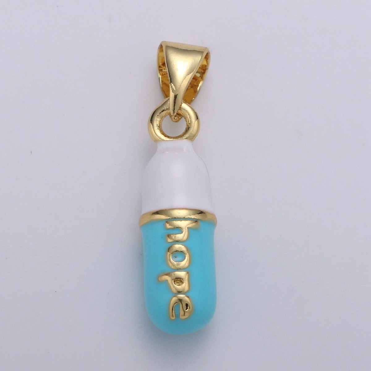 Hope Capsules Gold Filled Pendants Charm Pink Black Teal Red Blue Enamel J- 251~J- 255 - DLUXCA