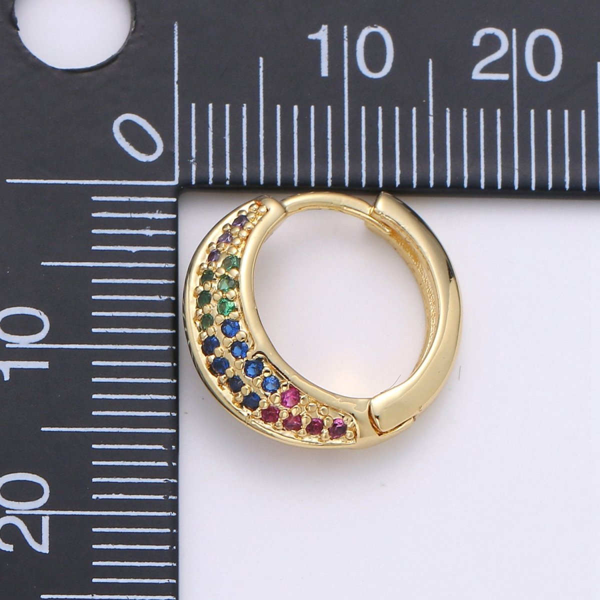 Huggie Earrings, Small hoop earrings, Gold hoops, Chunky Hoop Earrings, Cz Huggie Hoop Earrings, Minimalist hoop earrings, Dainty Cubic hoop K-861 K-862 - DLUXCA