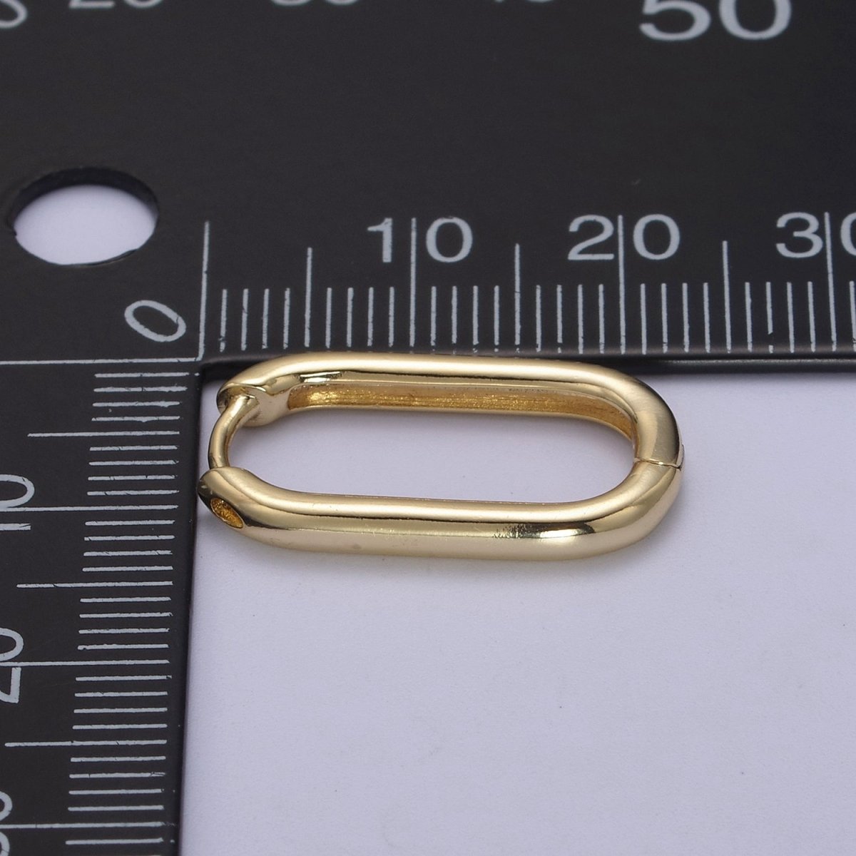 Hypoallergenic Oval gold hoops, rectangular gold Filled hoop earring, Minimalist Elegant hoops, Classic hoops, sophisticated Everyday Jewelry hoops T-270 - DLUXCA