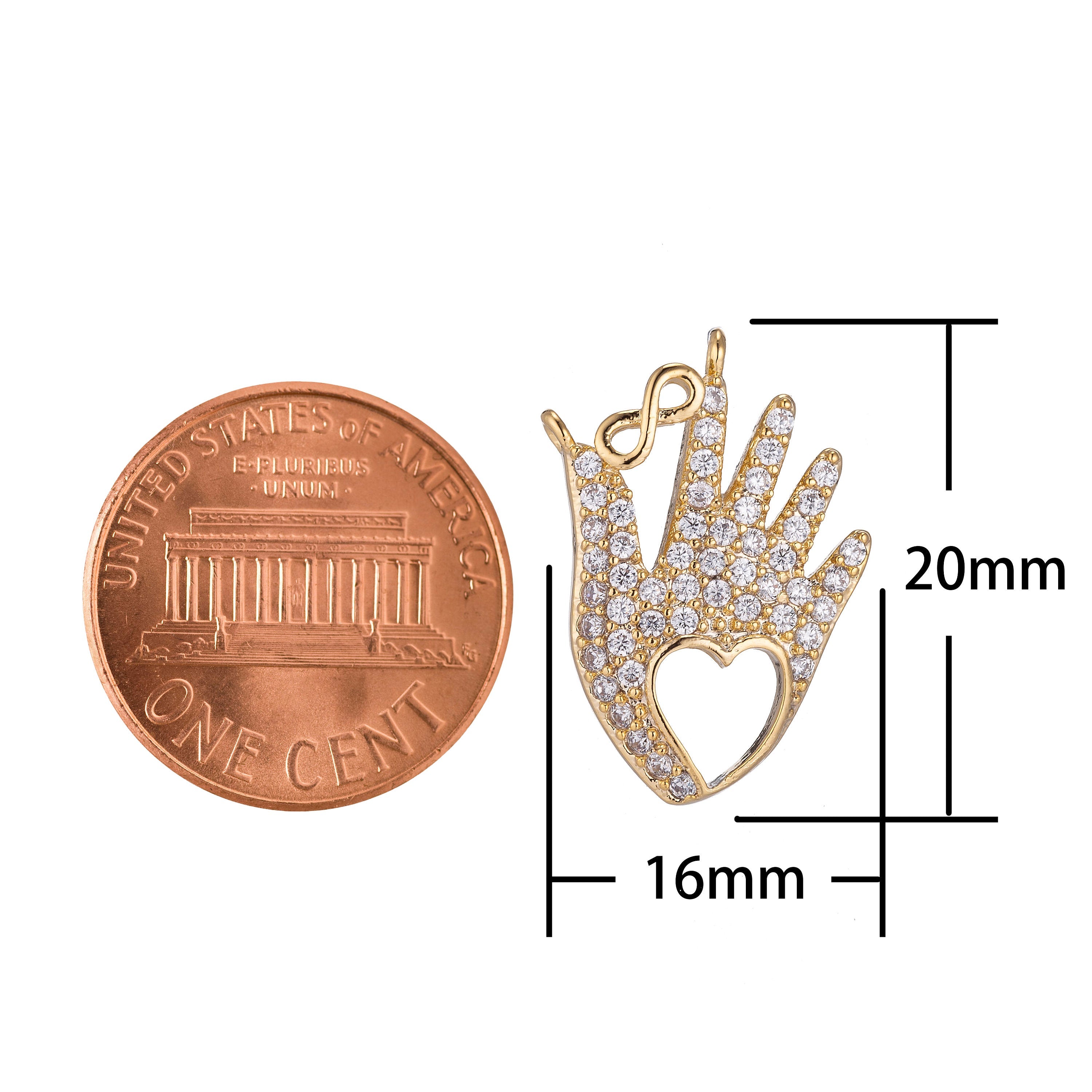 Dainty Gold Love Bird Dove Bracelet Connector, 18K Gold Filled Micro Pave CZ Charm, Eternal Forever Love Necklace Pendant for Jewelry Making, COGF-269/F-238 - DLUXCA