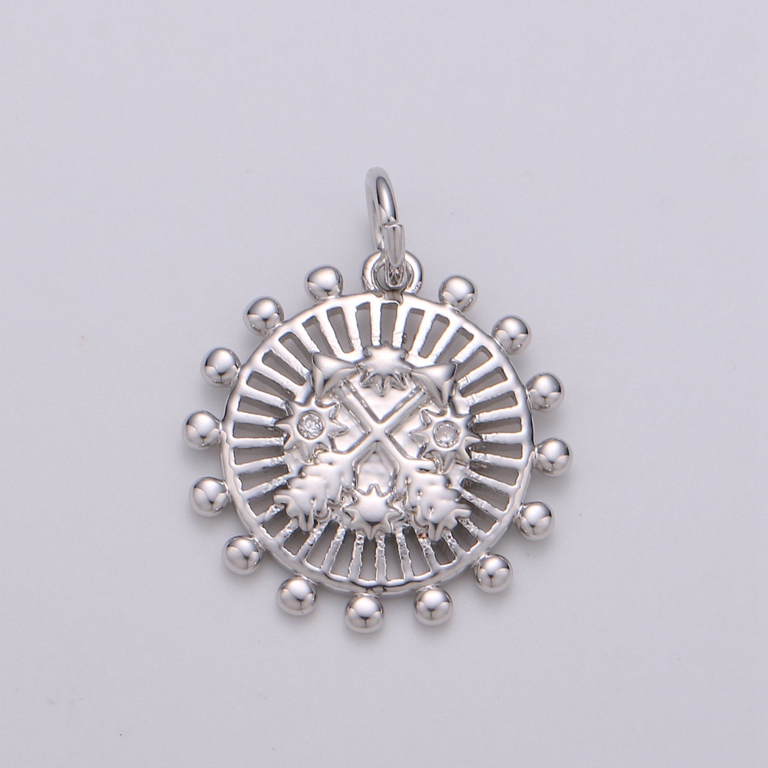 18x15mm 24k Gold Filled Coin Medallion, Arrow Charms, Round Pendant Silver Medallion for Bracelet Earring Necklace Making - DLUXCA