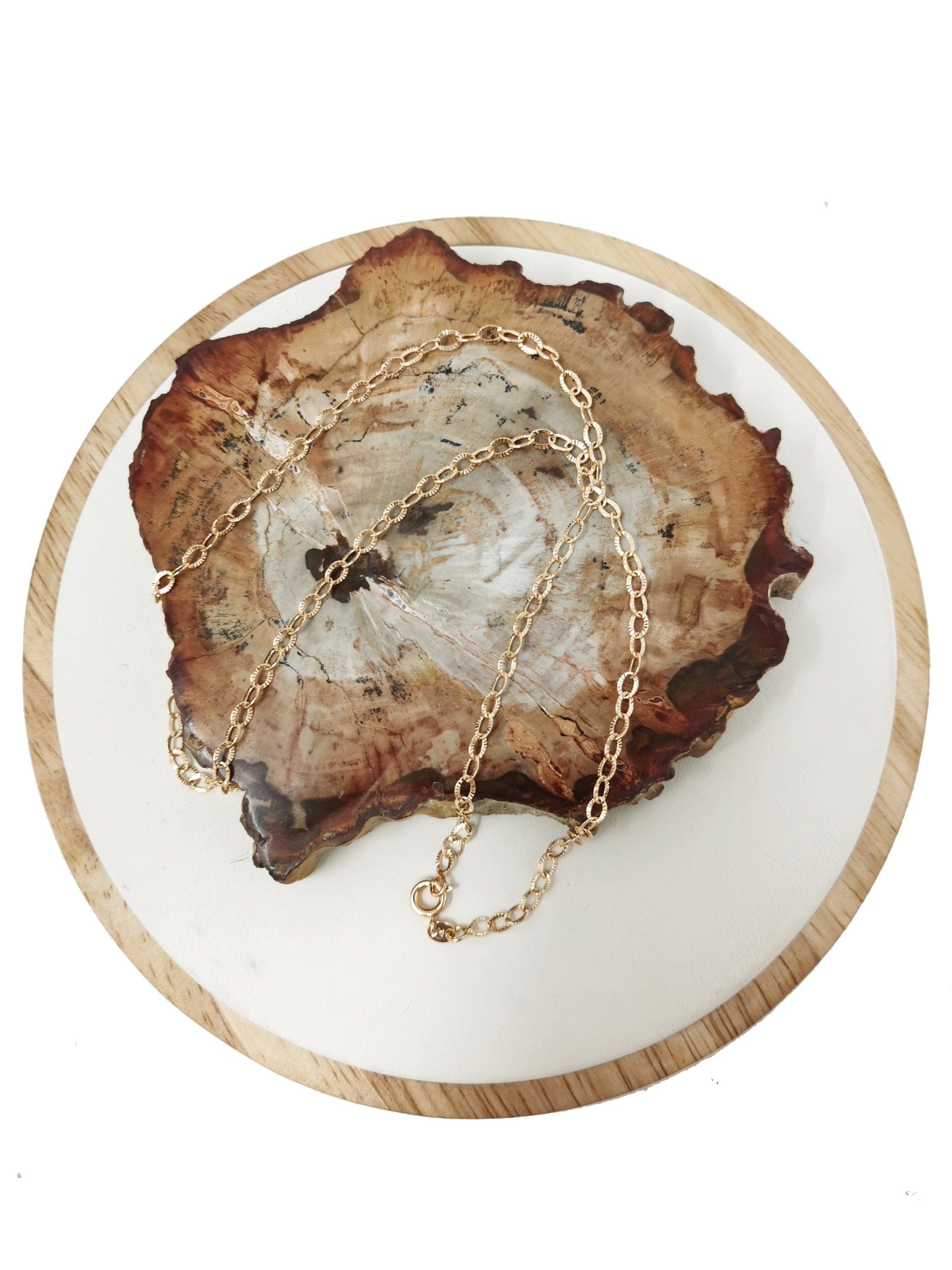 18k Gold Filled 1mm Cable Finished Chain 17.7 inch for Dainty Necklace Making "Pinky Gold Chain" - DLUXCA