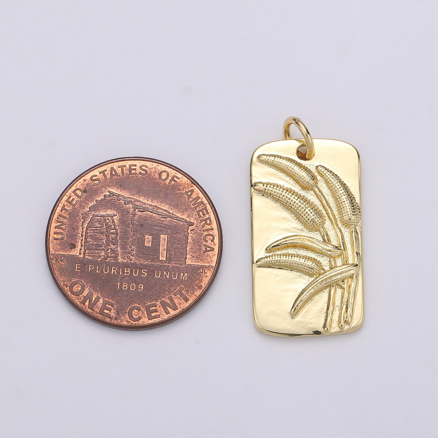 Wild Flower Charms, Gold Flower Pendant, Dainty Flower Charm, Small Tag Charm for Necklace Floral Flower Jewelry in 14k gold filled - DLUXCA