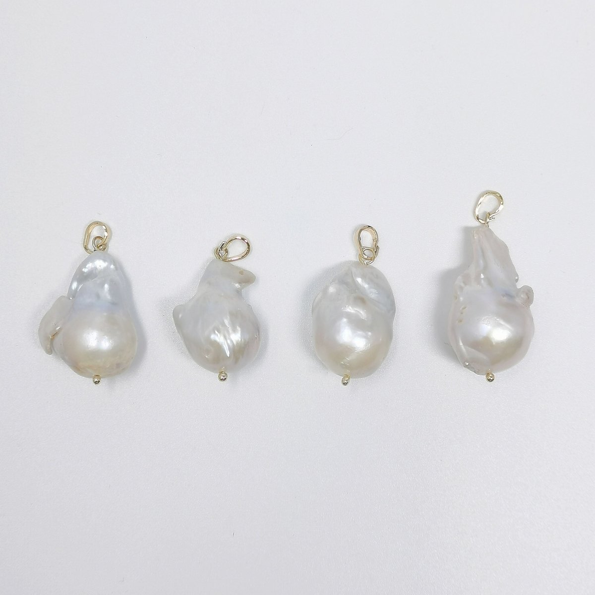 Irregular baroque pearl necklace, Freeform Keishi pearl charm for Necklace Component P-1566 - DLUXCA