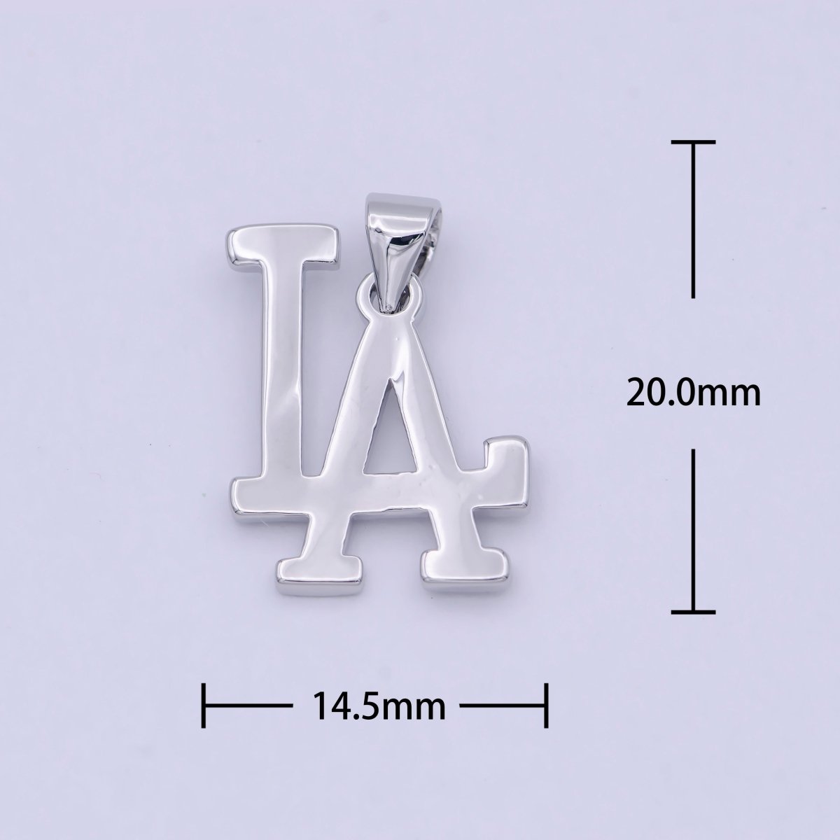 LA Dodgers Charm Necklace | Los Angeles Pendant | So Cal | LA Gifts For Her Him | LA Dodgers Initial | Silver Baseball Charm H-481 H-482 - DLUXCA