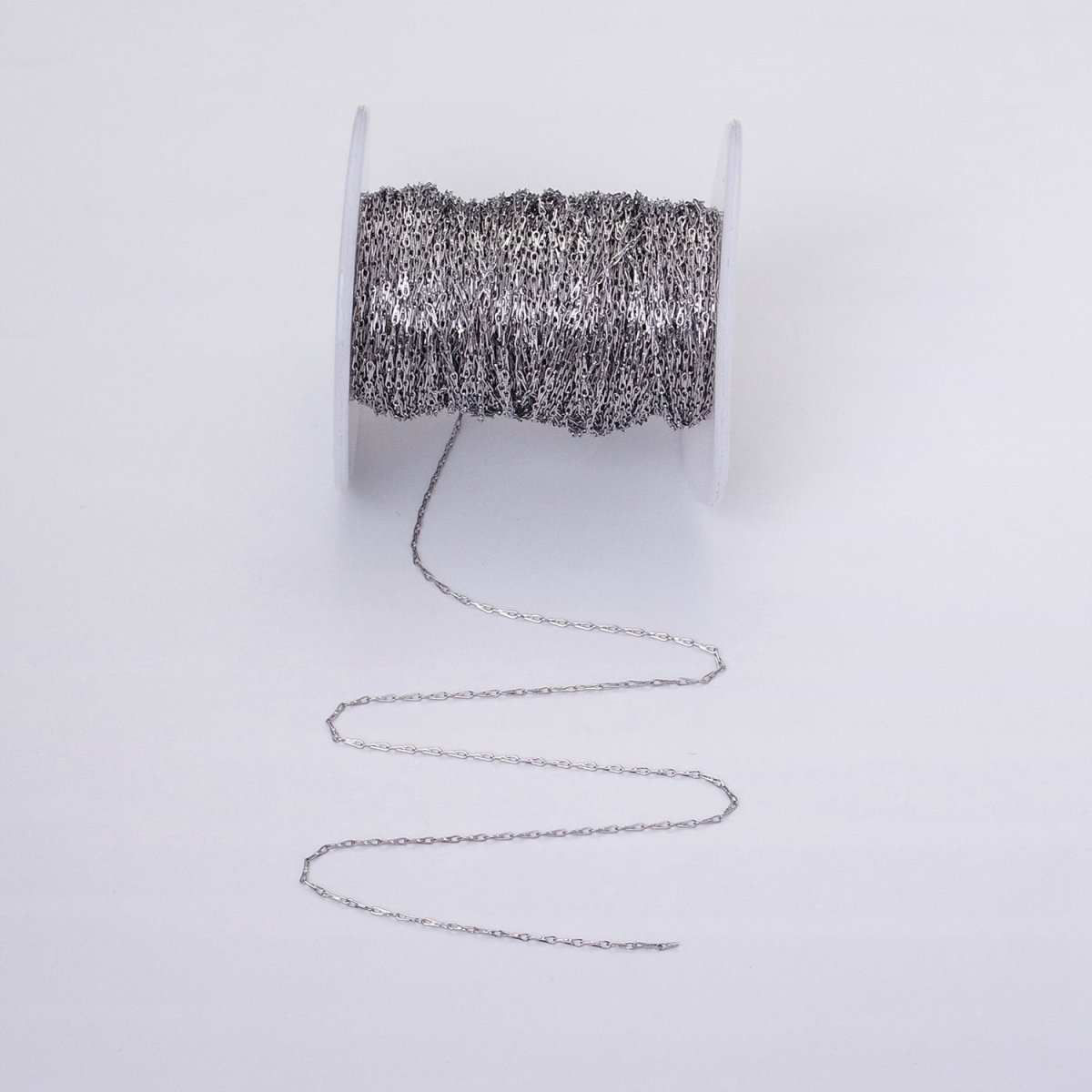 Ladder Hook Horse Shoe Chain 1.1mm Unfinished Chain by Yard Unique Horseshoe Link Chain | ROLL-1327 Clearance Pricing - DLUXCA