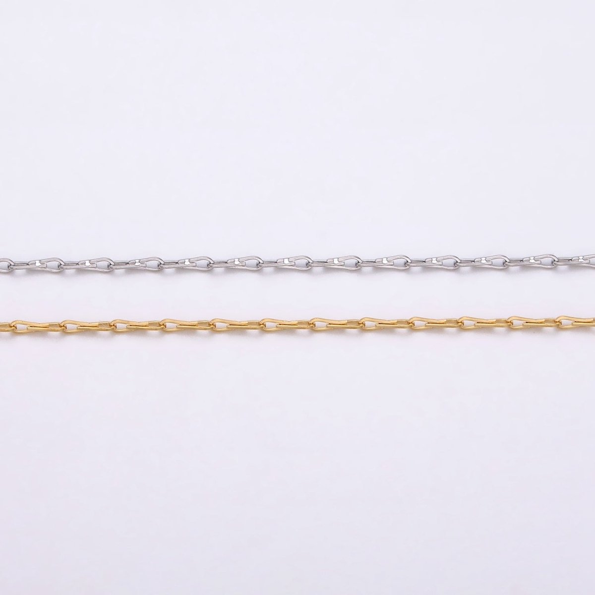 Ladder Hook Horse Shoe Chain 1.1mm Unfinished Chain by Yard Unique Horseshoe Link Chain | ROLL-1327 Clearance Pricing - DLUXCA
