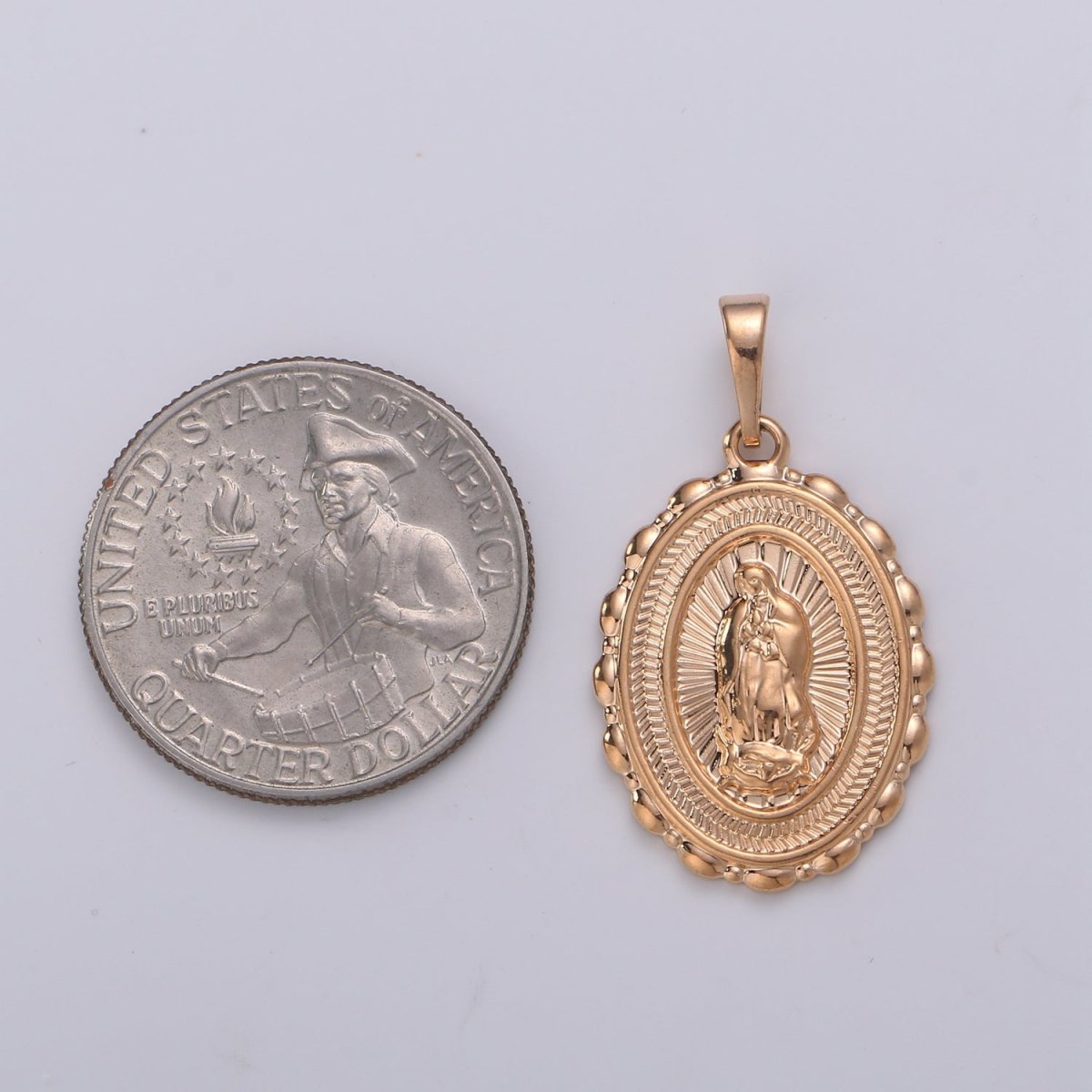 Lady of Guadalupe Holy Mary Rose Gold Filled Pendants J-108 - DLUXCA