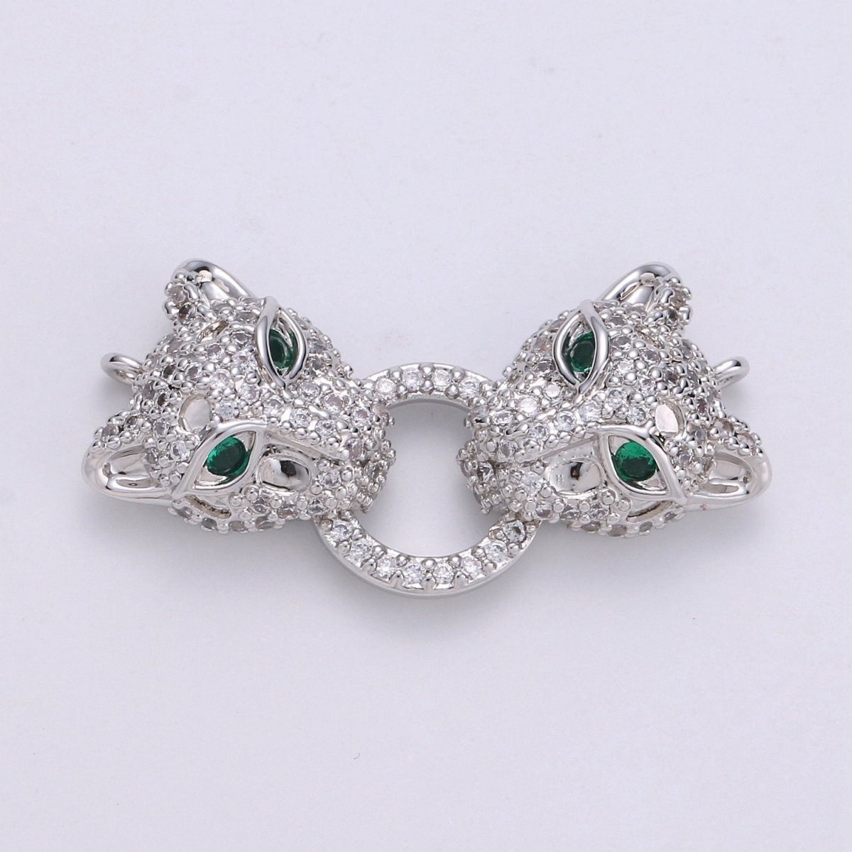 Leopard Charms Bracelet Connector Gold Silver Link Connector Animal Jewelry Supplies Component Curved for Bracelet Component F-446 F-447 - DLUXCA