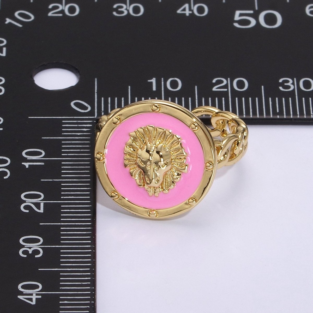 Lion ring, trendy ring, Enamel Leo ring, Adjustable Open Ring Lion King ring Open Adjustable U-055~U-059 - DLUXCA