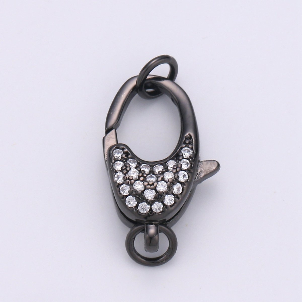 Lobster Clasp with Pave CZ Crystal Gold Filled End Clasp with Ring for DIY Necklace Bracelet Anklet Jewelry Making- K716 K-717 K-719 - DLUXCA