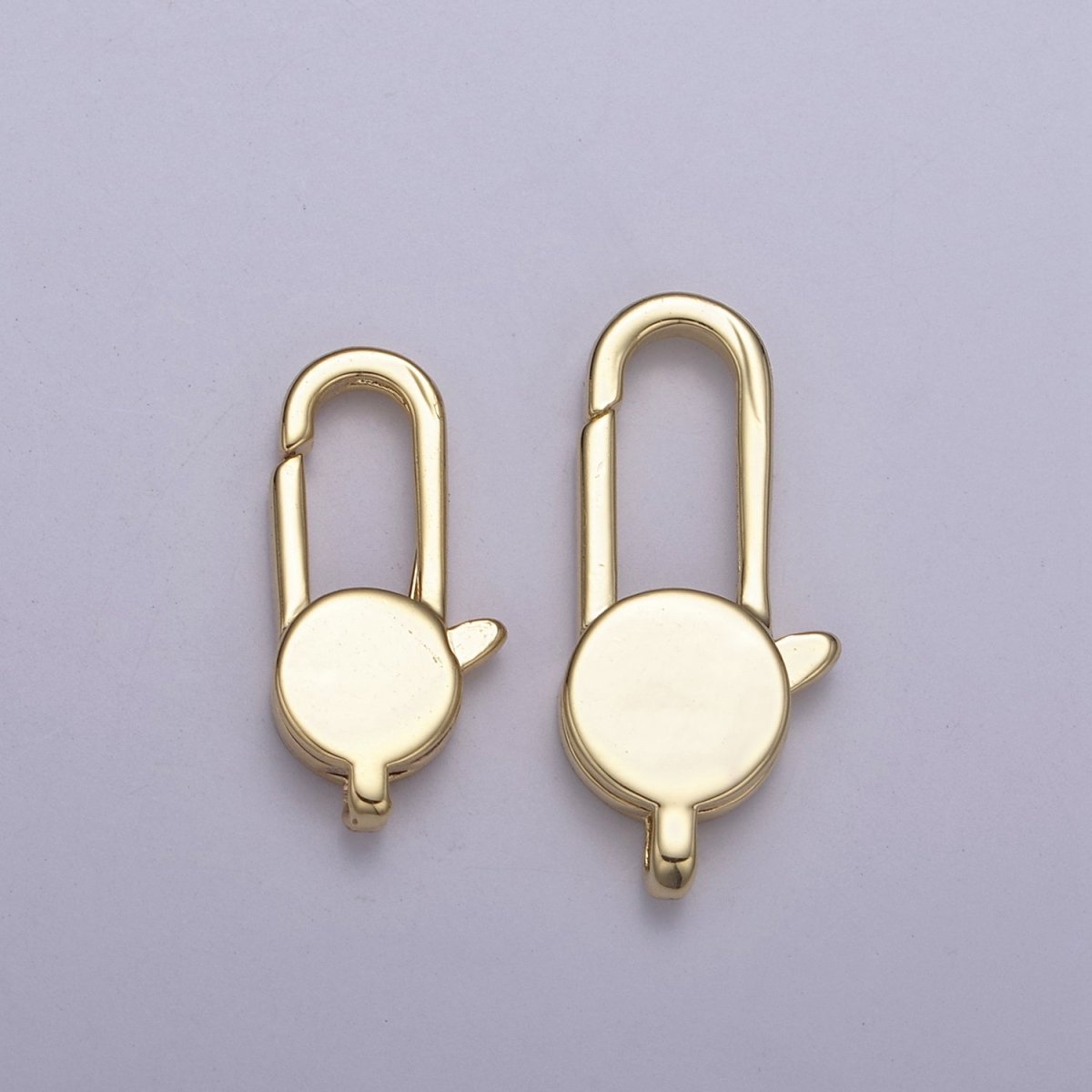 Long 14K Gold Filled / Silver oval lobster claw clasp 25x11mm / 20x10mm L-602 L-603 - DLUXCA