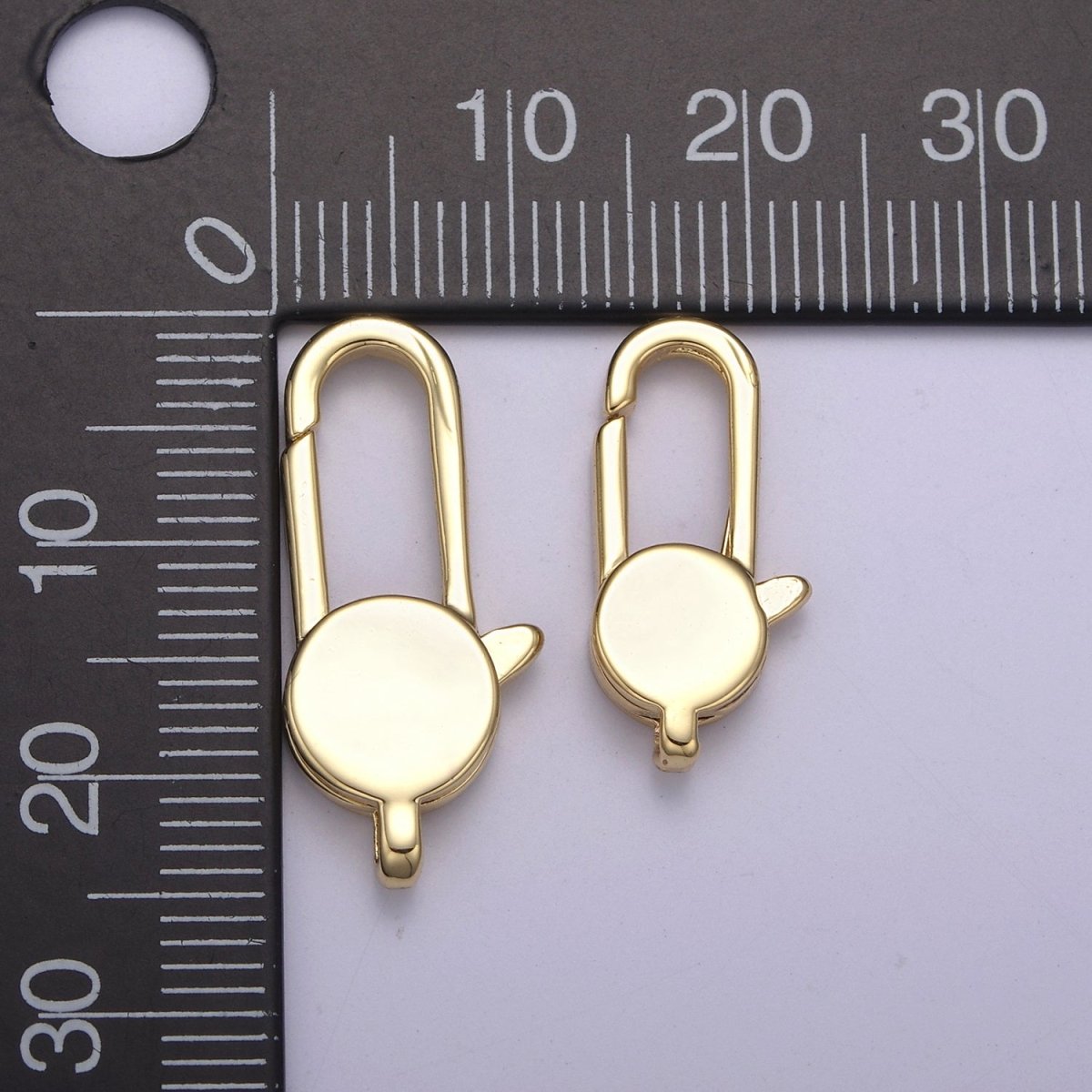 Long 14K Gold Filled / Silver oval lobster claw clasp 25x11mm / 20x10mm L-602 L-603 - DLUXCA