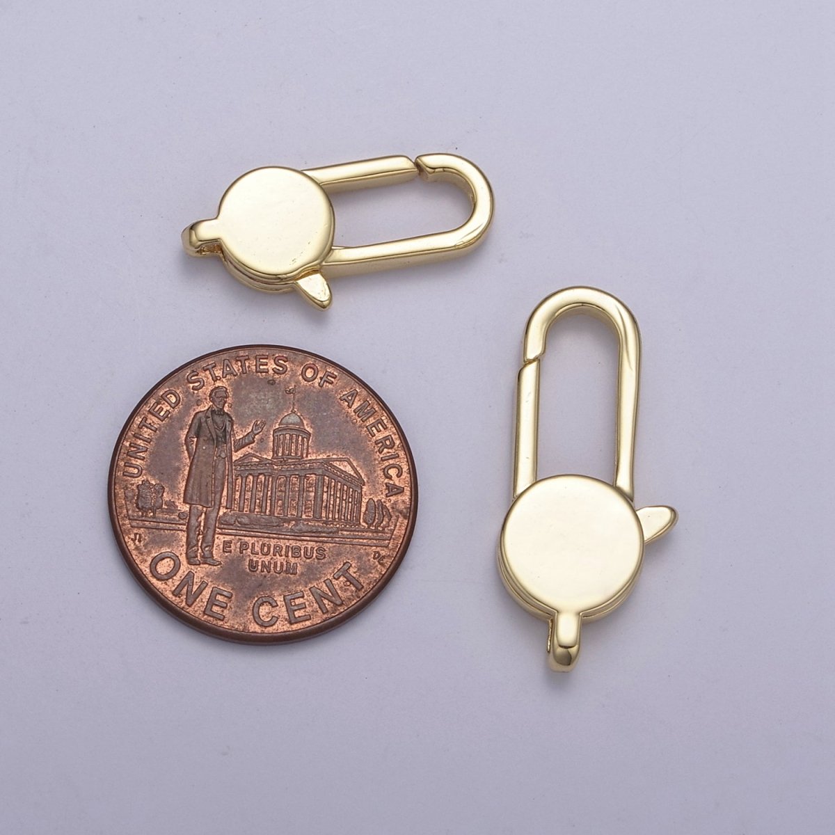 Long 14K Gold Filled / Silver oval lobster claw clasp 25x11mm / 20x10mm L-602 L-603 - DLUXCA