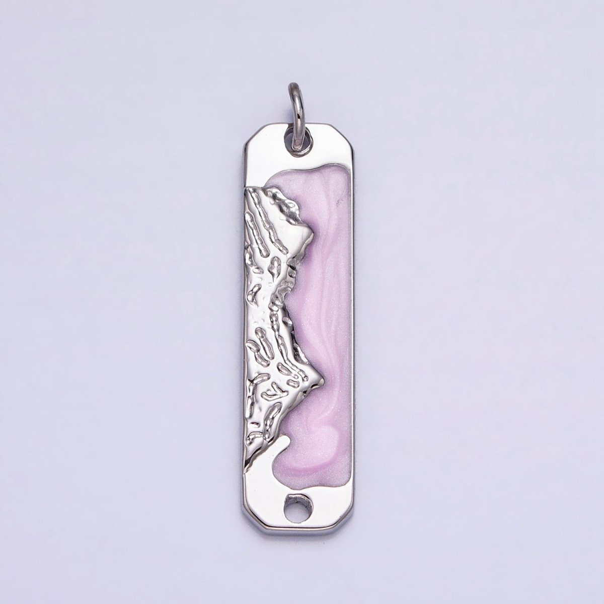 Long Bar Mountain Charm Silver Gold Mountain Range Peaks Hill Earth Day Necklace Pendant AC569 AC570 AC571 AC572 - DLUXCA