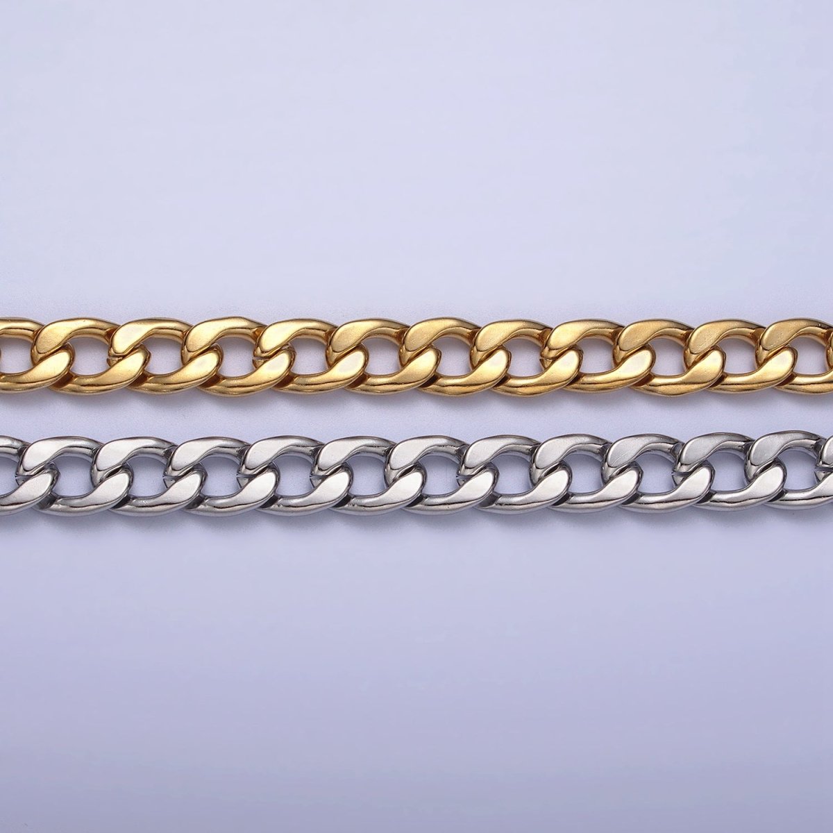 Long Gold Miami Cuban Curb Chain Necklace Stainless Steel 8.5mm Thick Men's Chain 23.5 inch Necklace | WA-1589 WA-1590 Clearance Pricing - DLUXCA