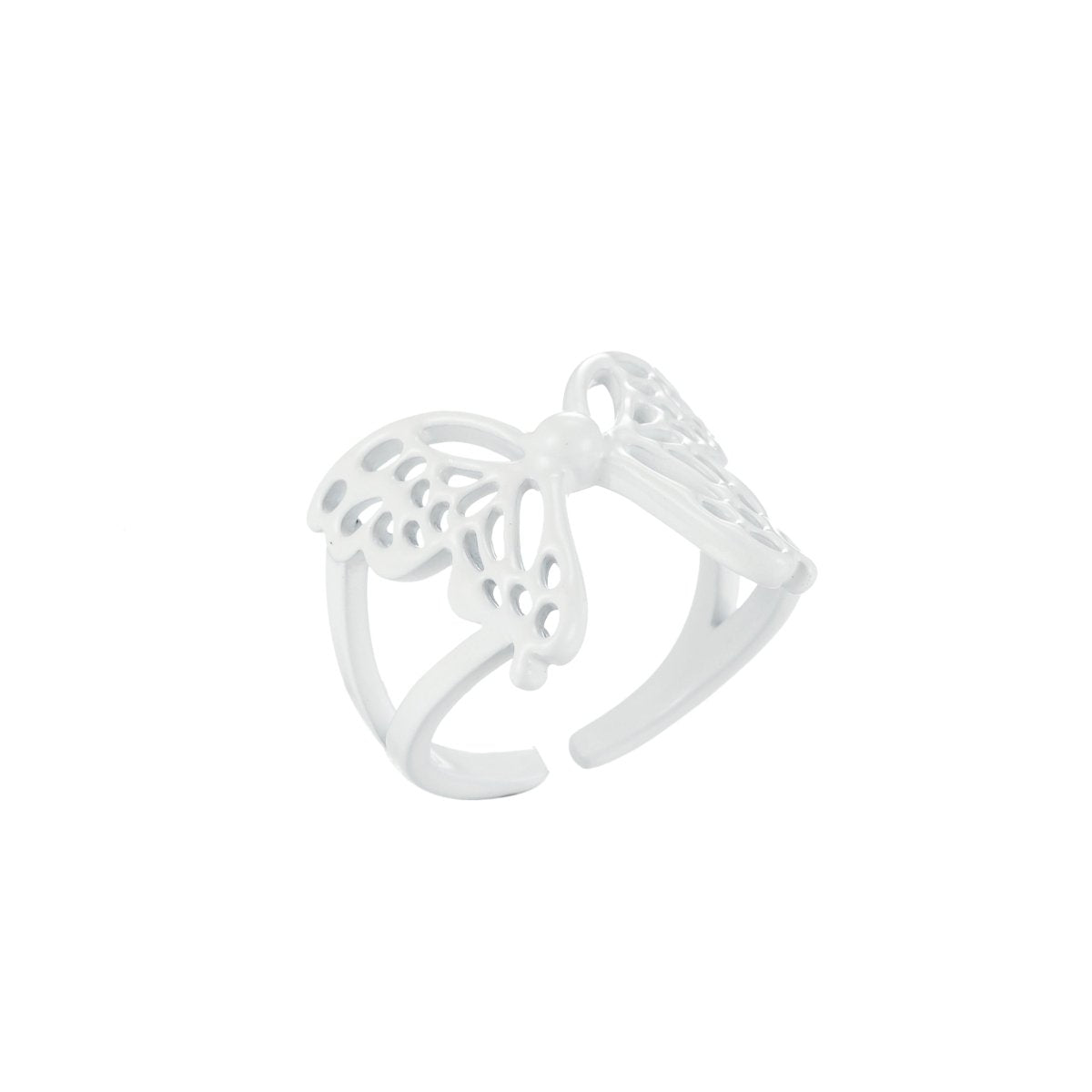 Mariposa Butterfly Ring Enamel Statement Jewelry Open Adjustable Ring Y2K Colorful Ring - DLUXCA