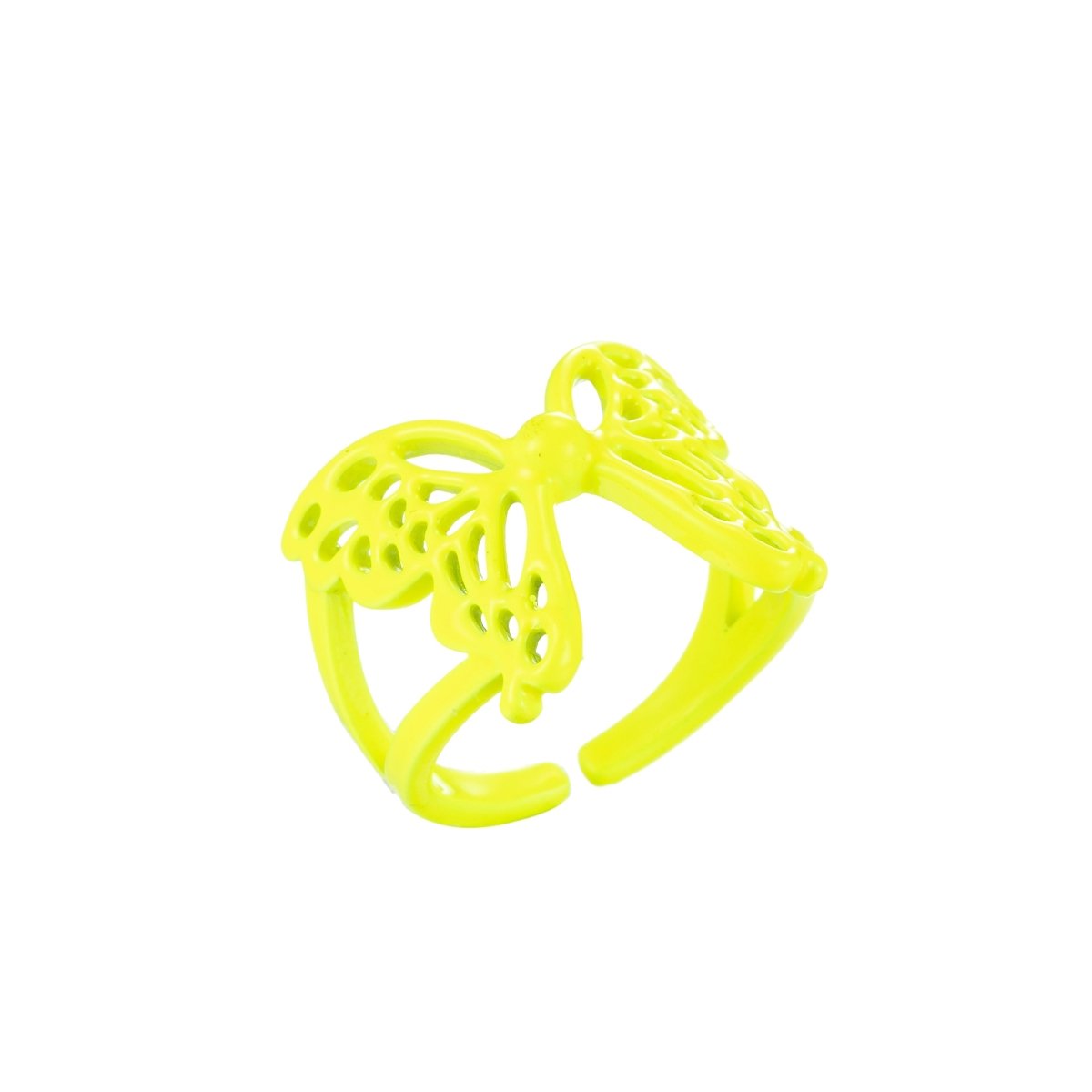 Mariposa Butterfly Ring Enamel Statement Jewelry Open Adjustable Ring Y2K Colorful Ring - DLUXCA