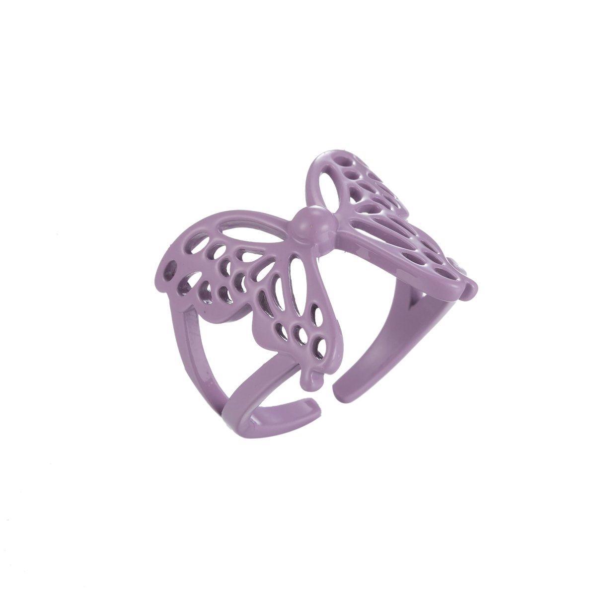 Mariposa Butterfly Ring Enamel Statement Jewelry Open Adjustable Ring Y2K Colorful Ring - DLUXCA