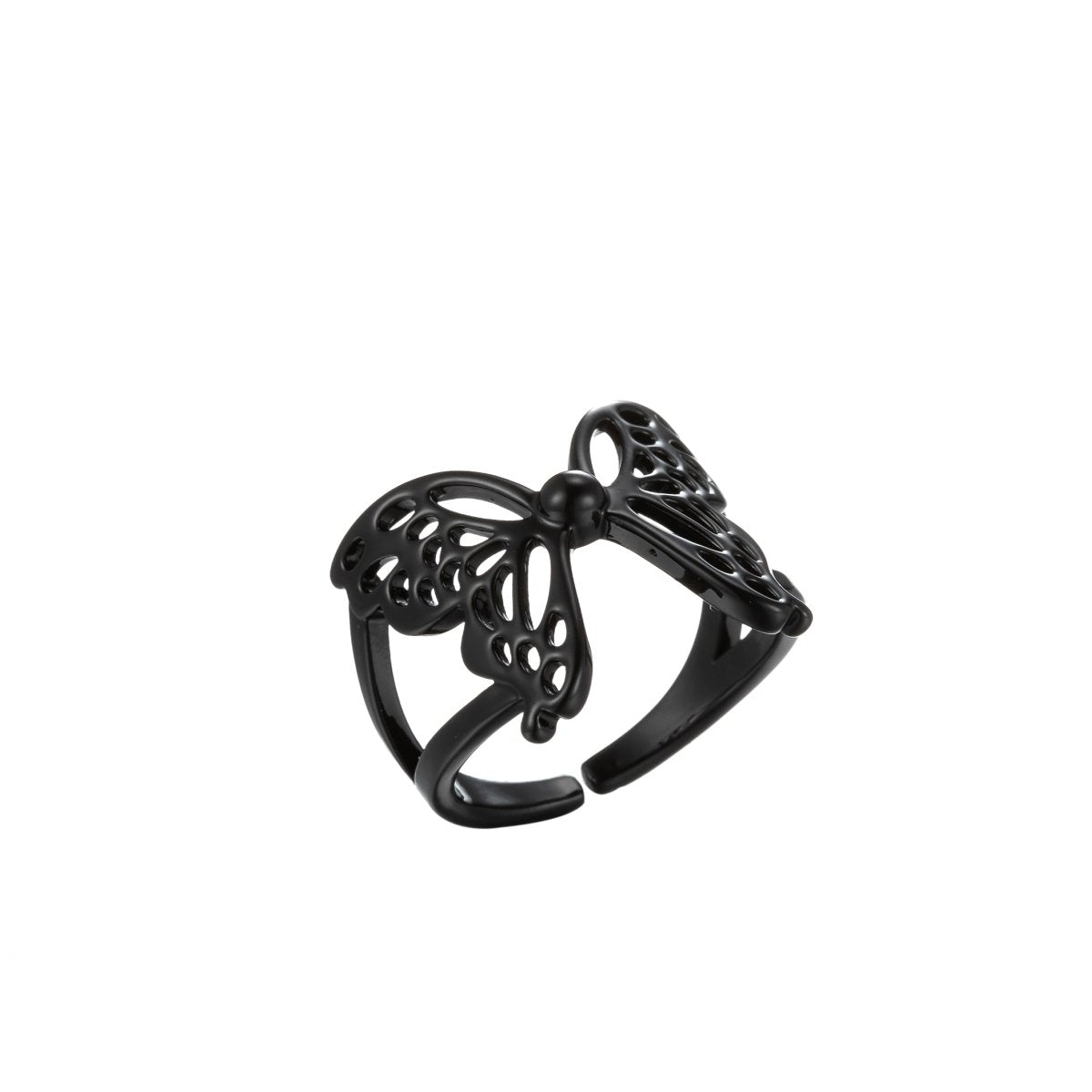 Mariposa Butterfly Ring Enamel Statement Jewelry Open Adjustable Ring Y2K Colorful Ring - DLUXCA