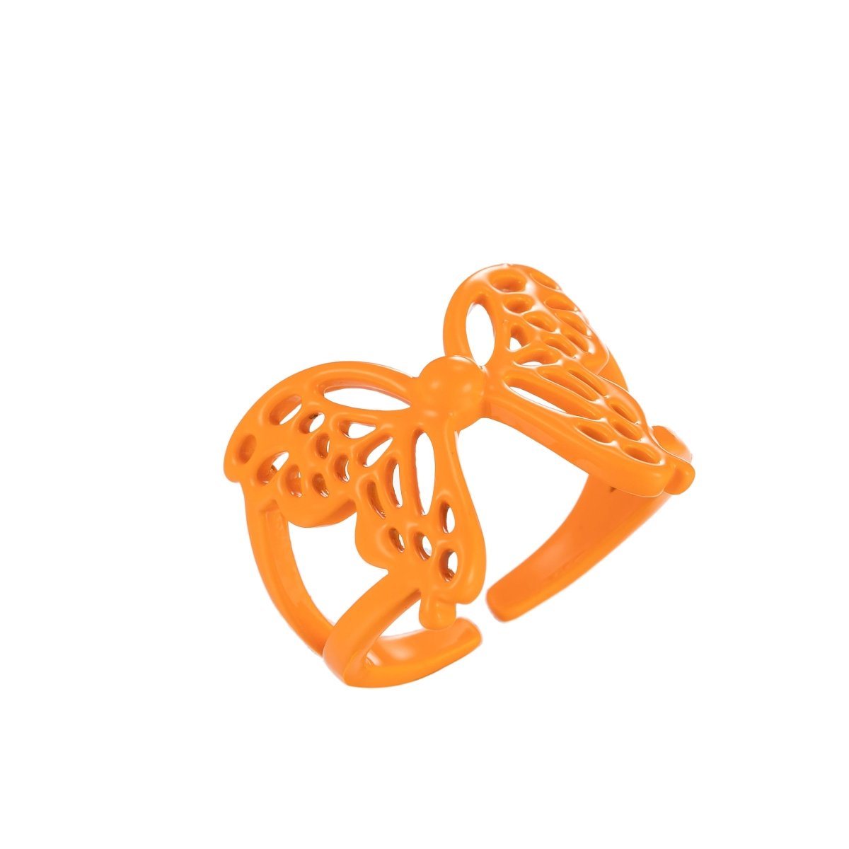 Mariposa Butterfly Ring Enamel Statement Jewelry Open Adjustable Ring Y2K Colorful Ring - DLUXCA