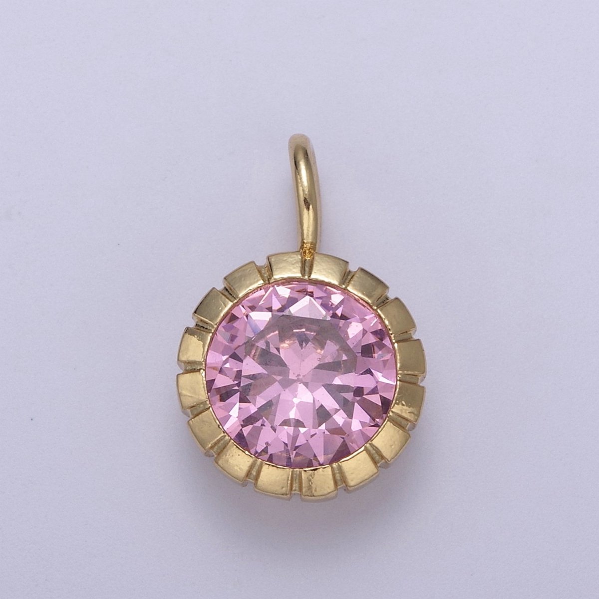 May / June Birthstone Pendant Add on Charm Dainty Cubic CZ Stone for Necklace Bracelet Supply H-495 H-496 - DLUXCA