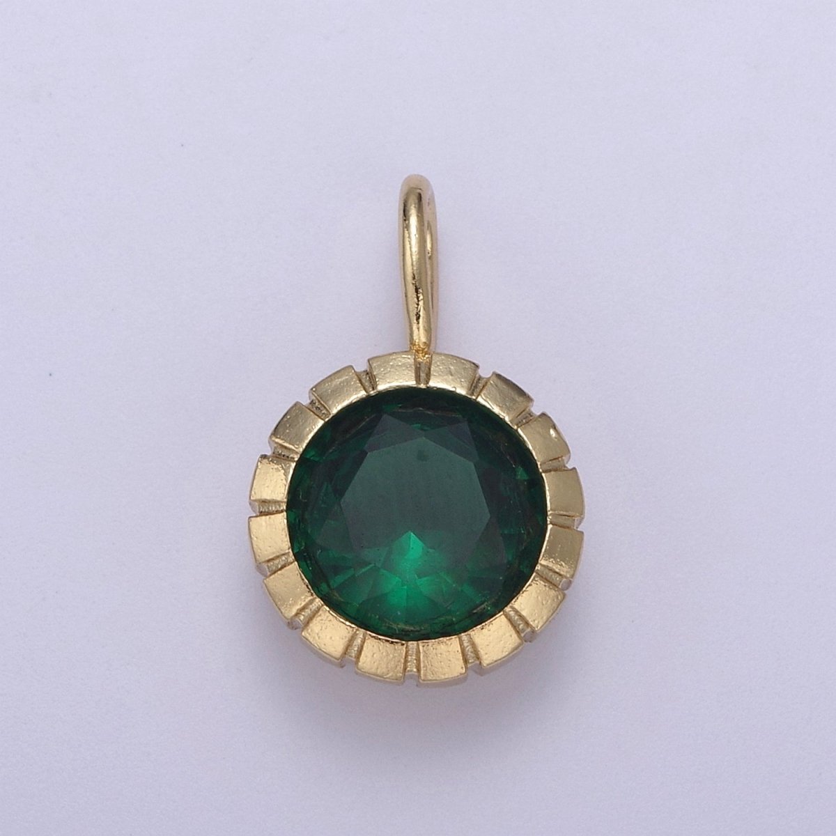 May / June Birthstone Pendant Add on Charm Dainty Cubic CZ Stone for Necklace Bracelet Supply H-495 H-496 - DLUXCA