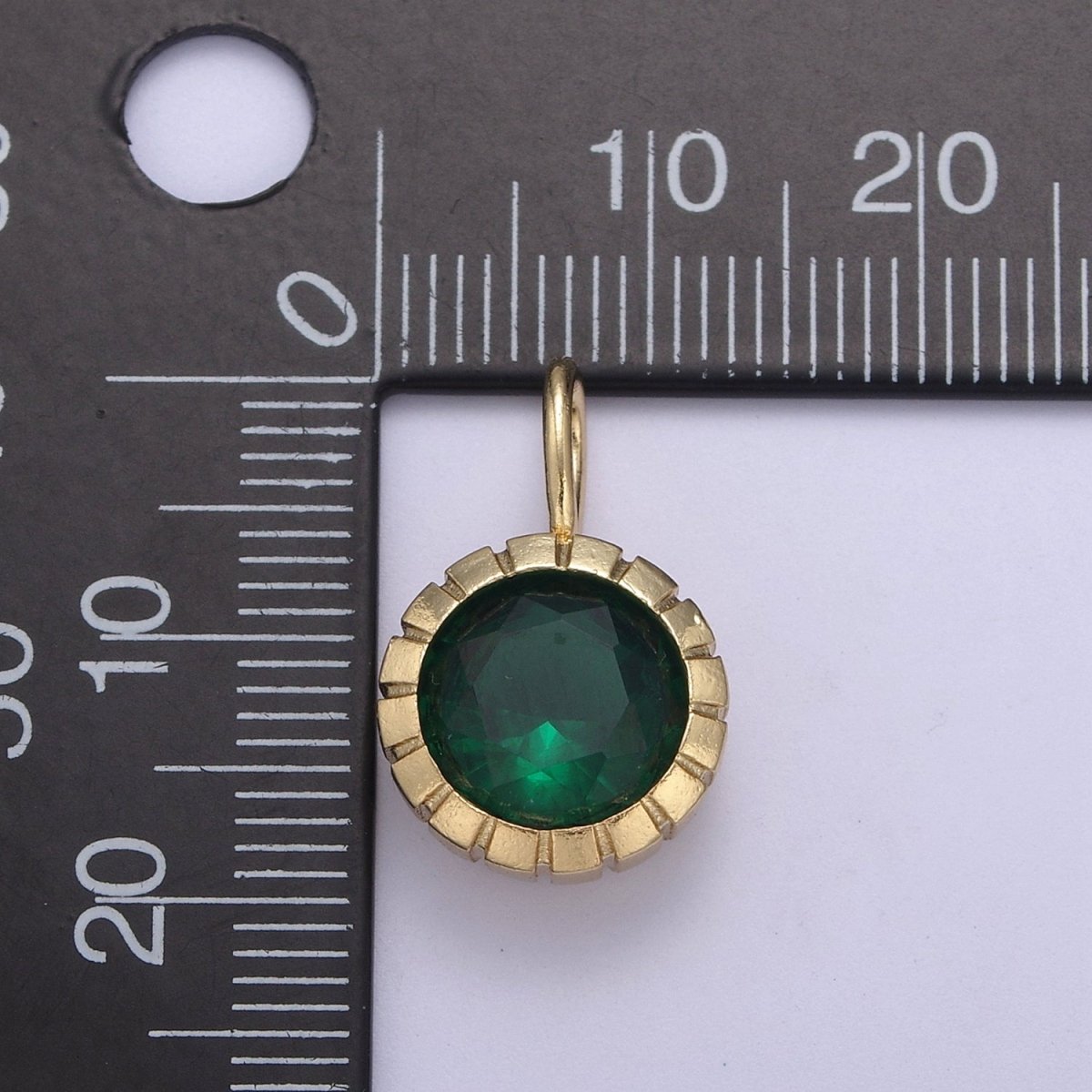 May / June Birthstone Pendant Add on Charm Dainty Cubic CZ Stone for Necklace Bracelet Supply H-495 H-496 - DLUXCA