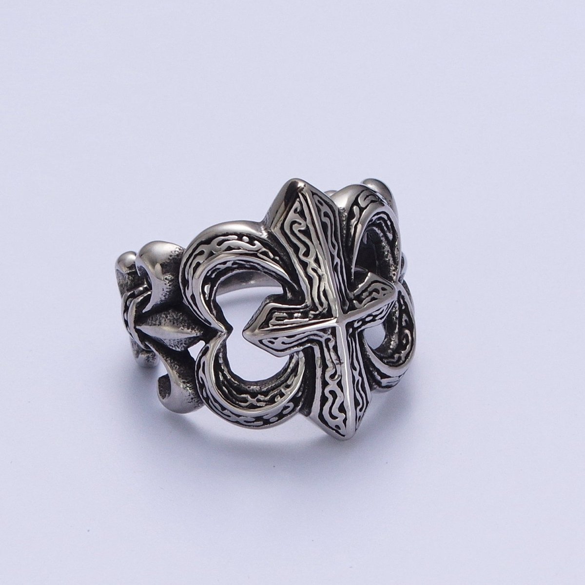 【新発売】今週の市販 Steel Stainless Men Rings Chunky Ring Silver Antique Cross 帽子