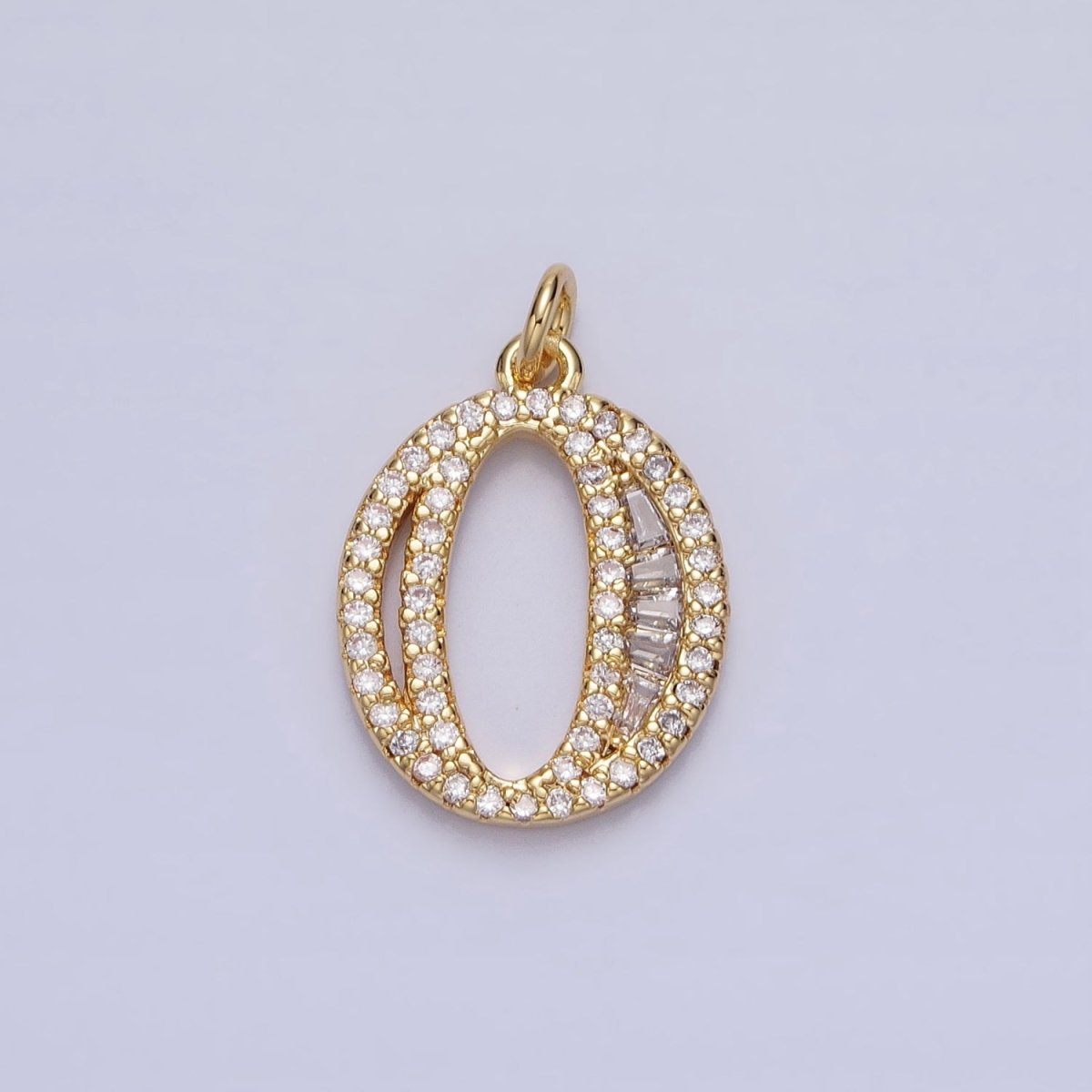 Micro Pave CZ Numbering Charms Pave Dangle Gold Filled Over Brass Number Charms Women Pave Number Findings Number 0-9 Charms AC519 - AC528 - DLUXCA
