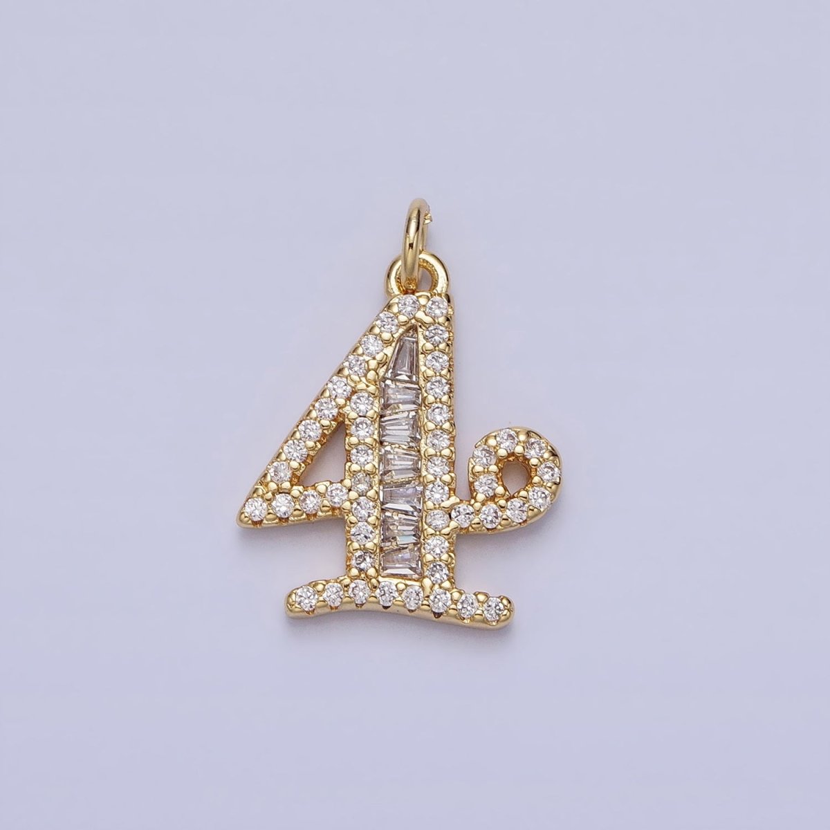Micro Pave CZ Numbering Charms Pave Dangle Gold Filled Over Brass Number Charms Women Pave Number Findings Number 0-9 Charms AC519 - AC528 - DLUXCA
