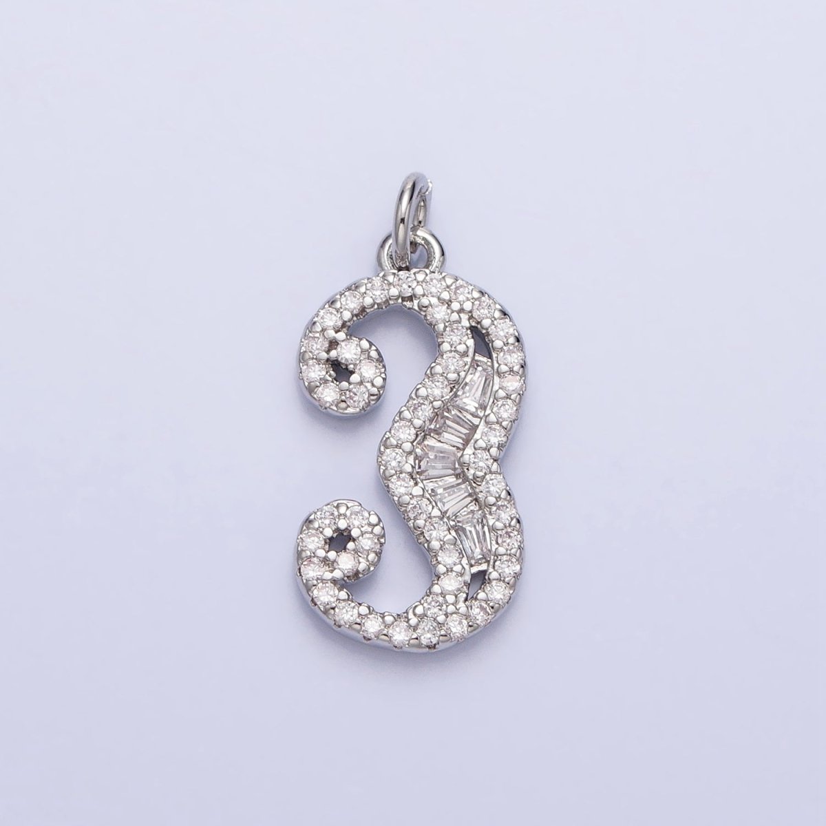 Micro Pave CZ Numbering Charms Pave Dangle Silver Number Charms Women Pave Number Findings Number 0-9 Charms AC529 - AC538 - DLUXCA