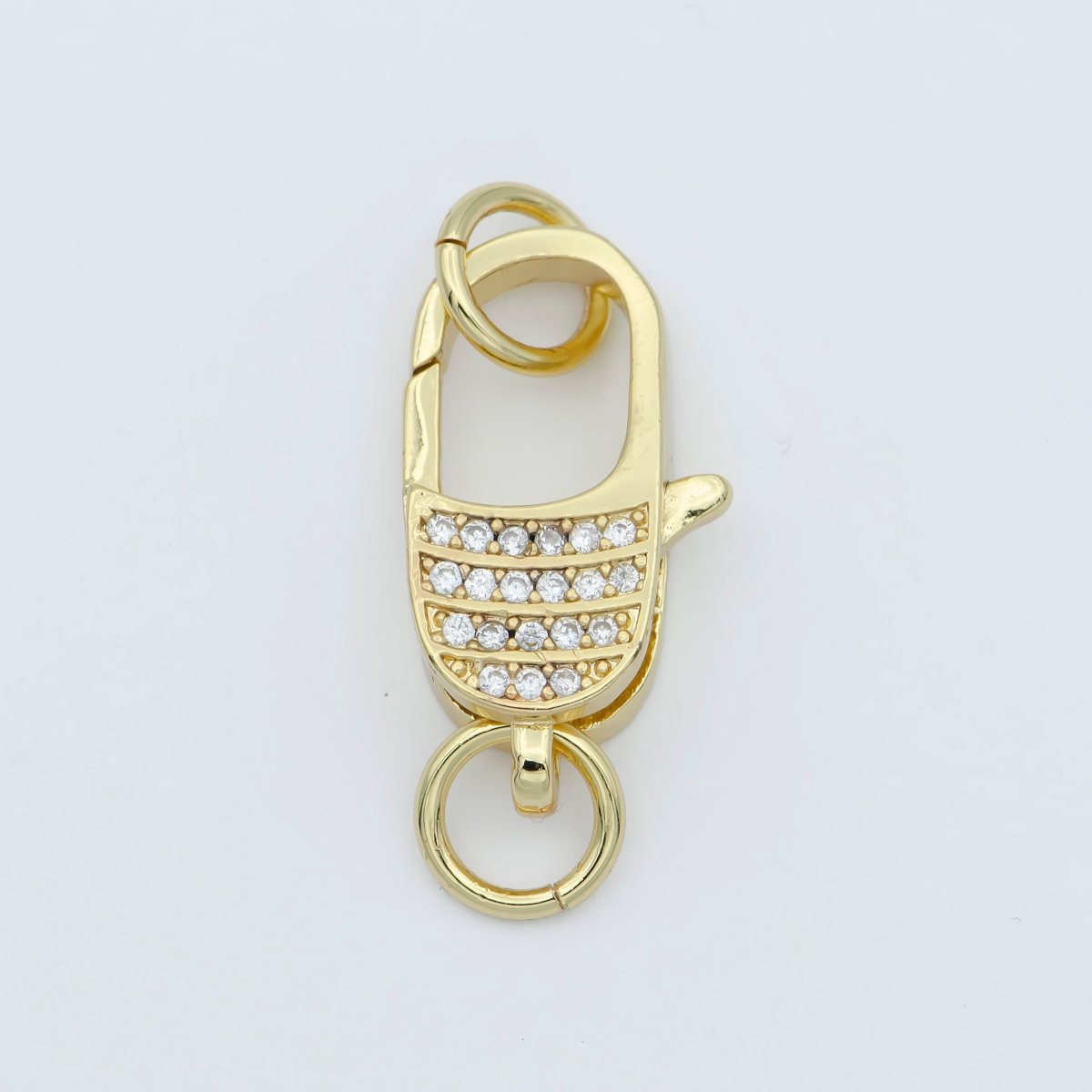 Micro Pave Gold Filled CZ Lobster Clasp End Clasp For DIY Jewelry Making Necklace Bracelet Anklet L-301~L-304 - DLUXCA