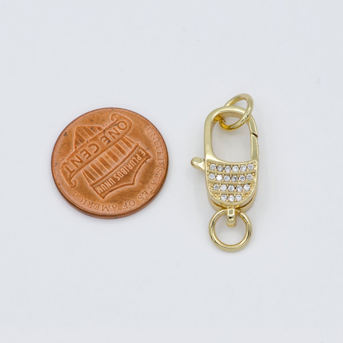 Micro Pave Gold Filled CZ Lobster Clasp End Clasp For DIY Jewelry Making Necklace Bracelet Anklet L-301~L-304 - DLUXCA