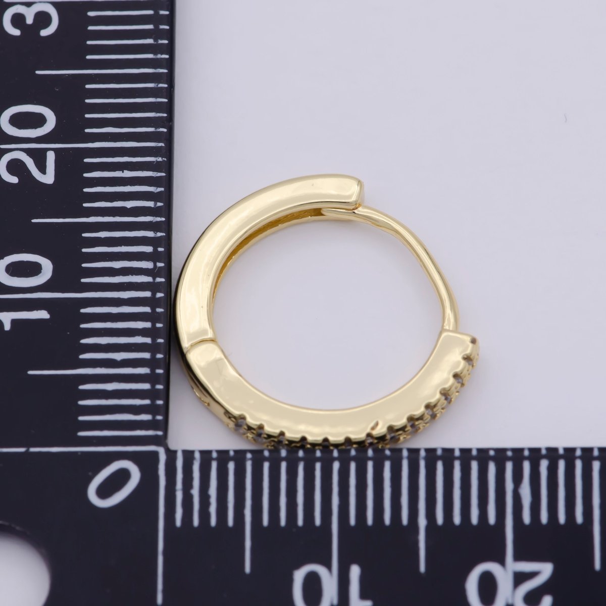 Micro Pave Huggie Earrings Gold / Silver Huggie Hoops • Minimalist Gold Earrings • Perfect Gift for Her T-016 - DLUXCA