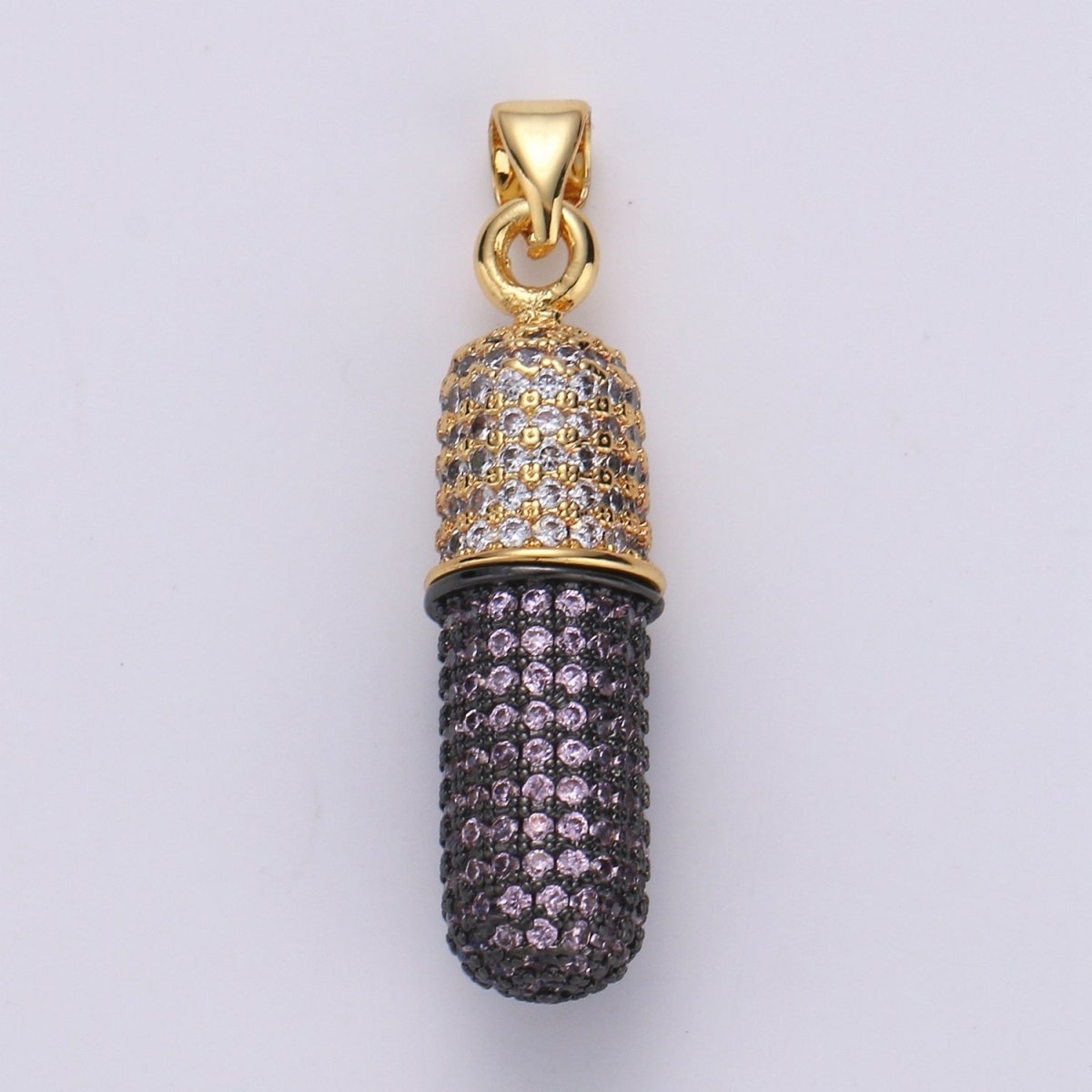 Micro Pave Pill Charms -Cubic Pill Charms -Fancy Charm -Chill Pill Charm Teal Pill Charm -Statement Kawaii Charm for Necklace Pendant I-694 I-695 - DLUXCA