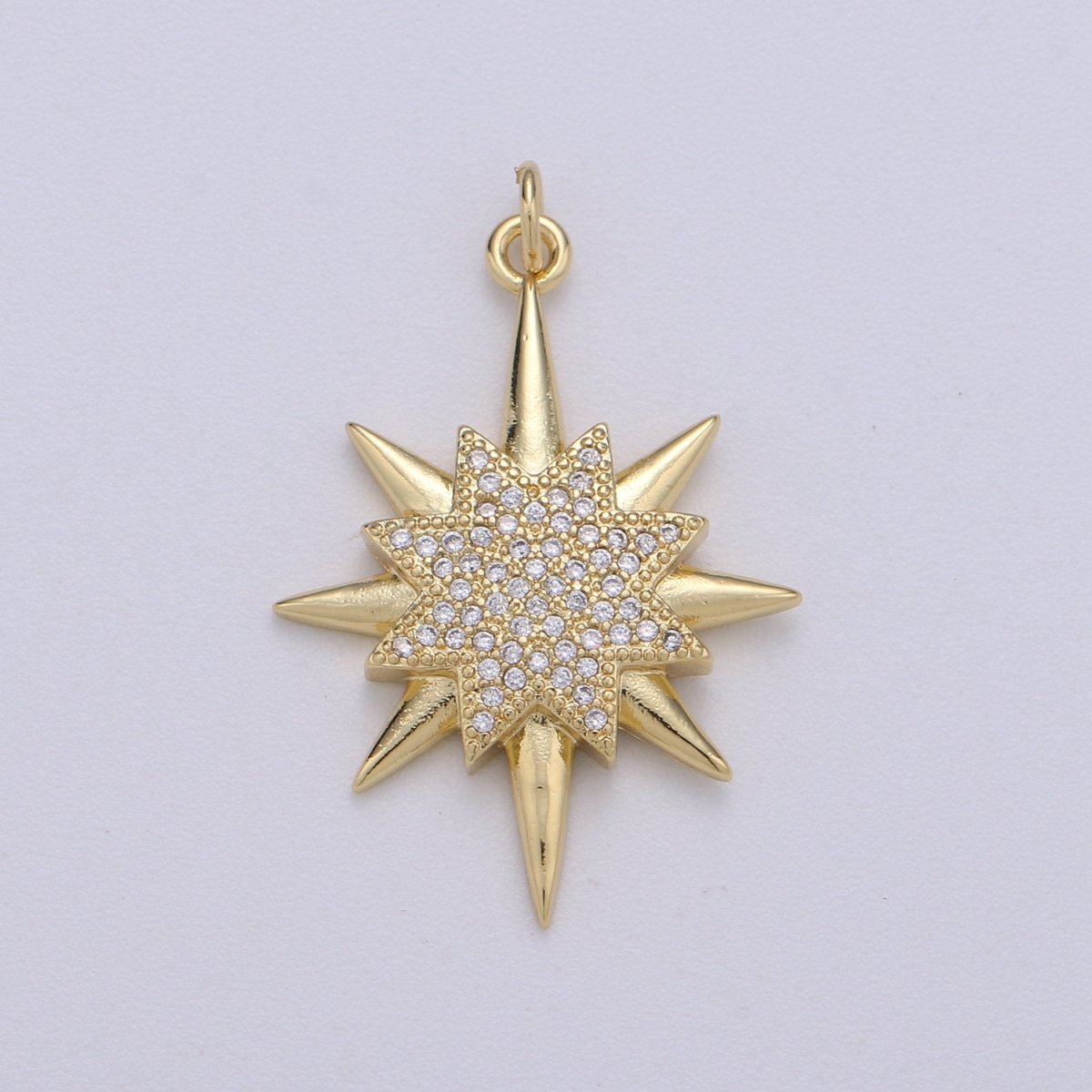 Micro Pave Star Charms, Cubic Zirconia Charms, Gold Star Charm, Necklace Pendant Bracelet Charms Star Celestial Jewelry D-694 - DLUXCA