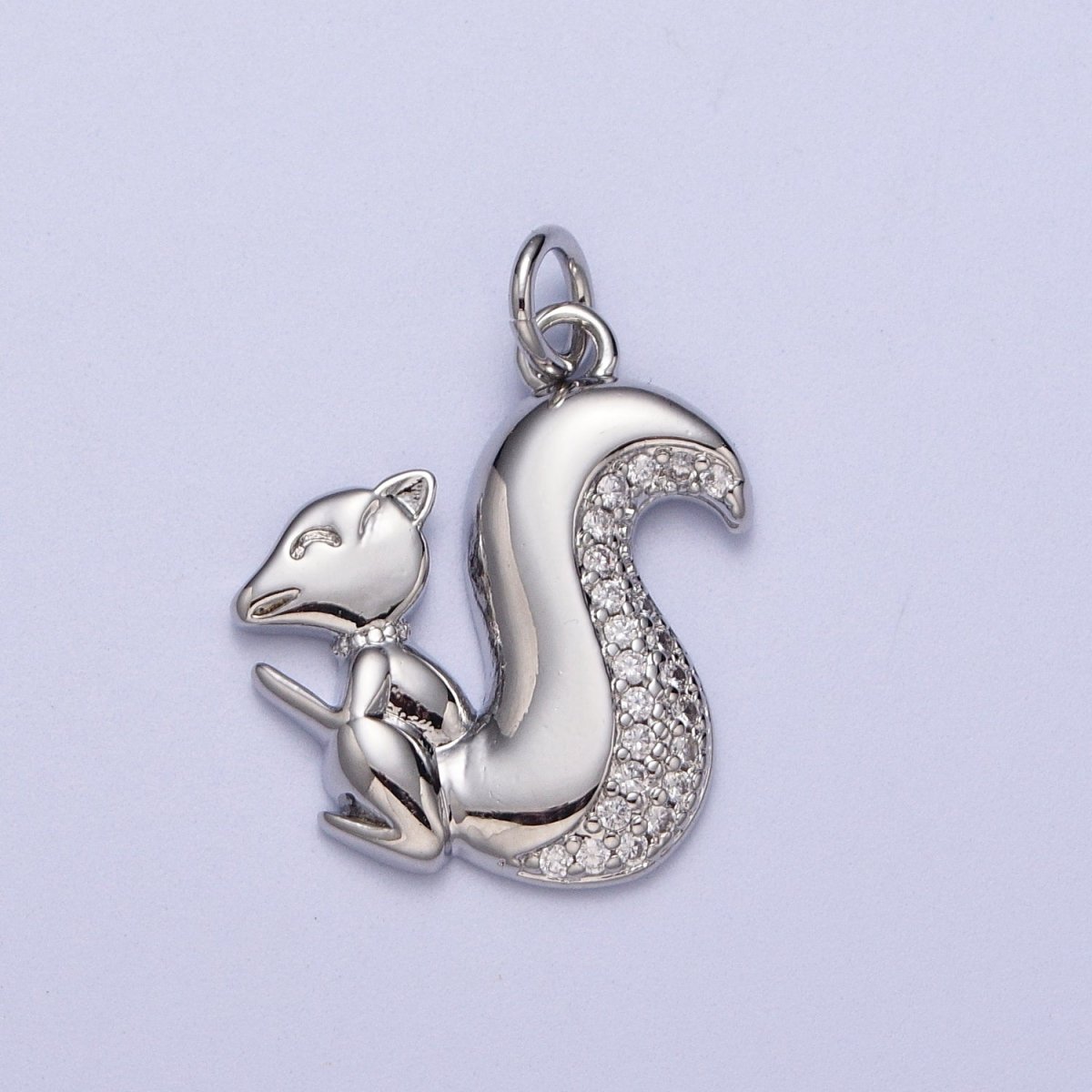 Micro Paved CZ Squirrels Chipmunks Charm in Gold & Silver | C-278 C-279 - DLUXCA