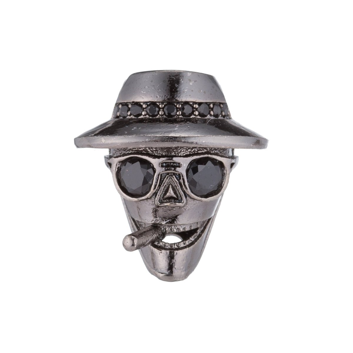 Micro Paved Gangster Mafia Godfather Smoking Cigarette Spacer Bead | B-082 - DLUXCA