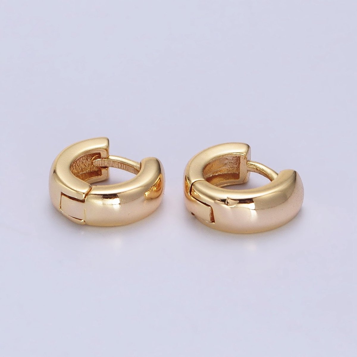 Mini 10mm Classic Cartilage Huggie Earrings in Gold & Silver | AB073 AB074 - DLUXCA