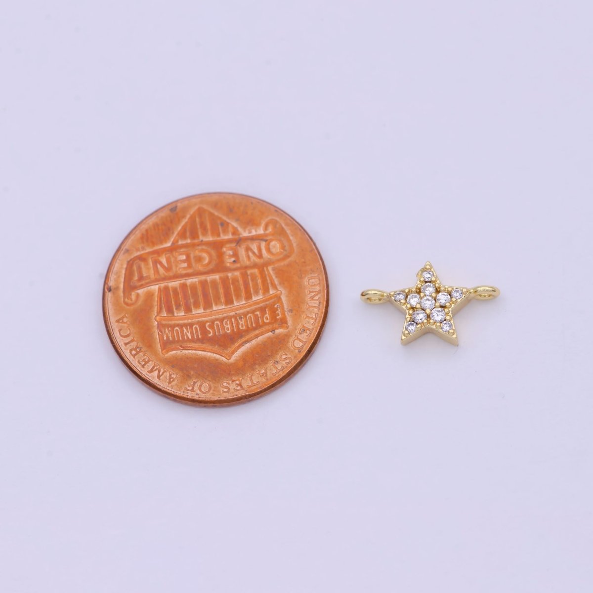 Mini 14k Gold Filled Heart, Star Charm Connector for Bracelet Necklace Earring Link Connector Supply F-001 F-003 - DLUXCA