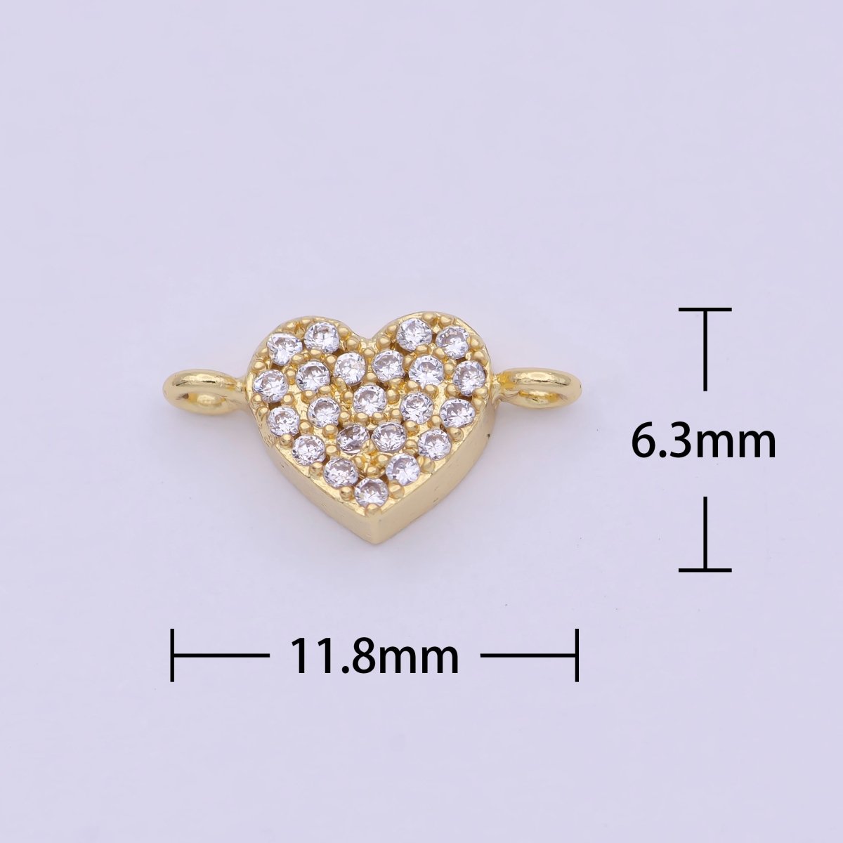 Mini 14k Gold Filled Heart, Star Charm Connector for Bracelet Necklace Earring Link Connector Supply F-001 F-003 - DLUXCA