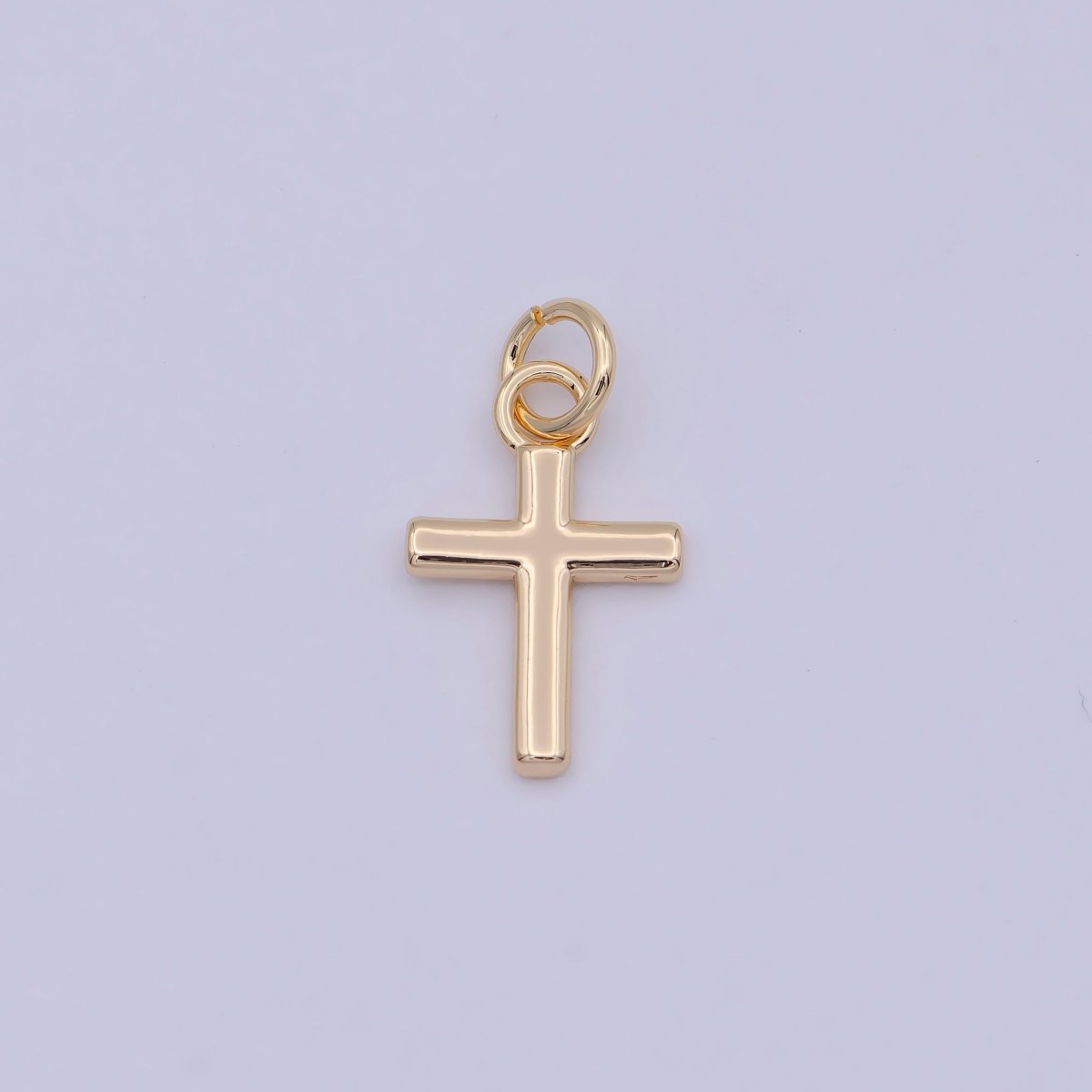 Mini 18k Gold Filled Cross Charm W-171 - DLUXCA