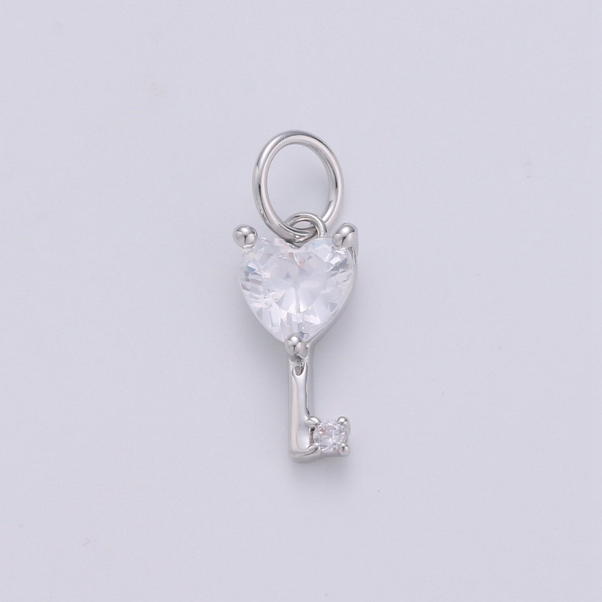 Mini 24k Gold Filled Heart Charms, Gold Filled Love Charm, Cubic Charm ,Gold Love Key charm Relationship Jewelry Inspired D-561 D-562 - DLUXCA