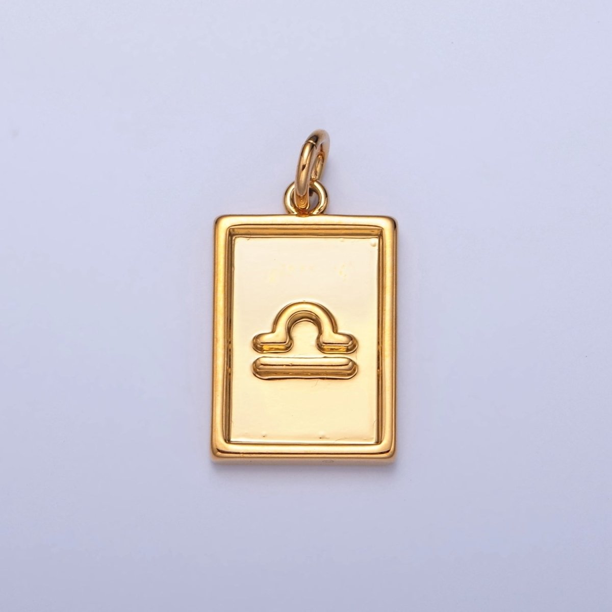 Mini 24k Gold Filled Tag Zodiac Charm Dainty Tile Astrological Zodiac Signs Add on Charm W-204~W-215 - DLUXCA